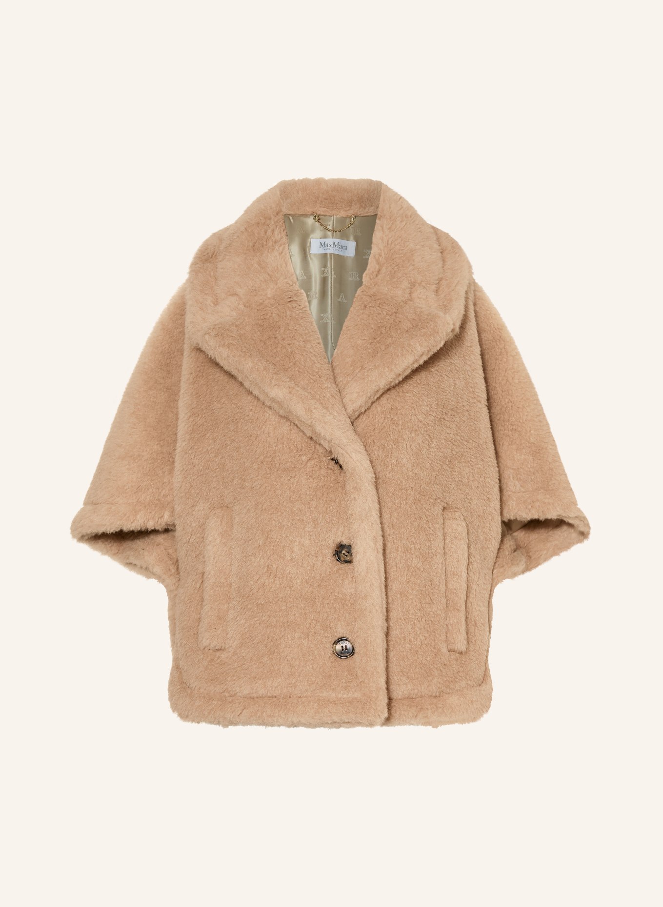Max Mara Teddyfell-Cape CORVINO mit Alpaka: CAMEL