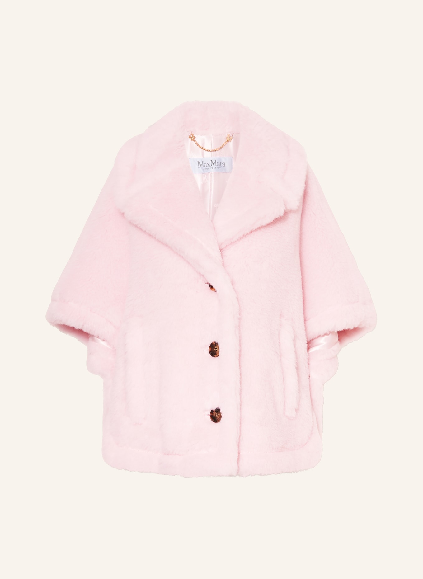 Max Mara Teddyfell-Cape MXACORVINO1 mit Alpaka: ROSÉ