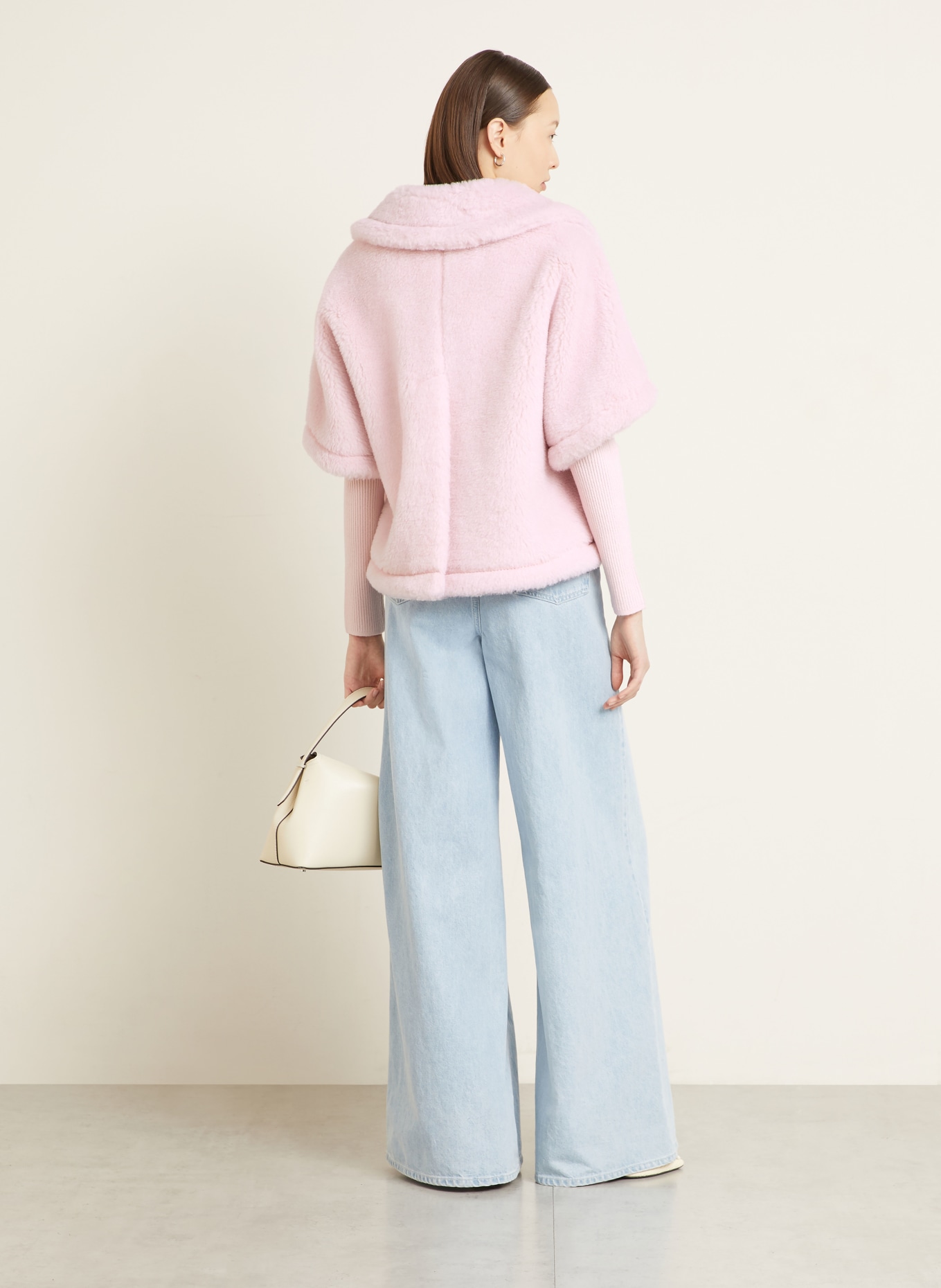 Max Mara Teddyfell-Cape MXACORVINO1 mit Alpaka: ROSÉ