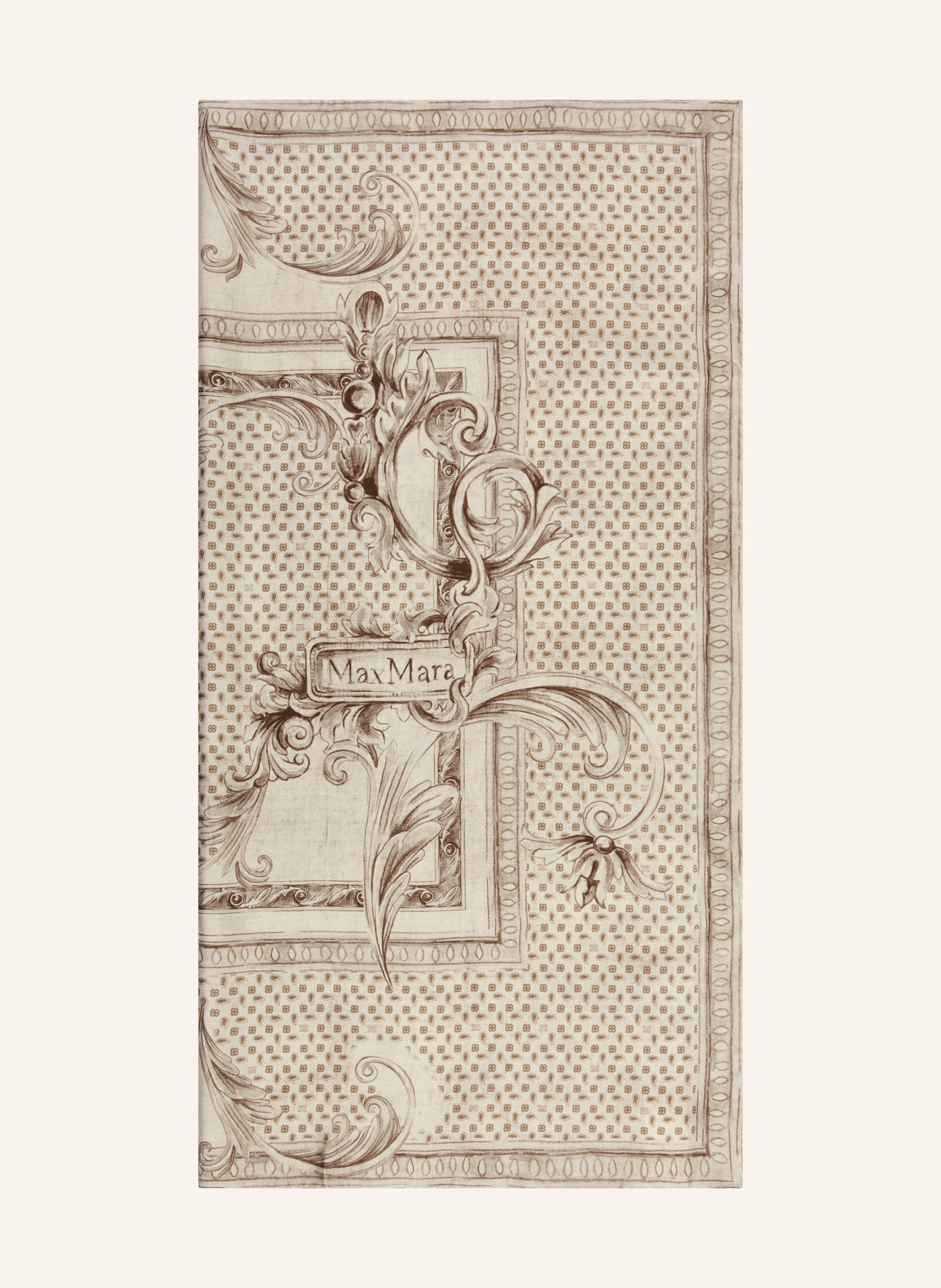 Max Mara Seidentuch ACARRE: BEIGE / TAUPE