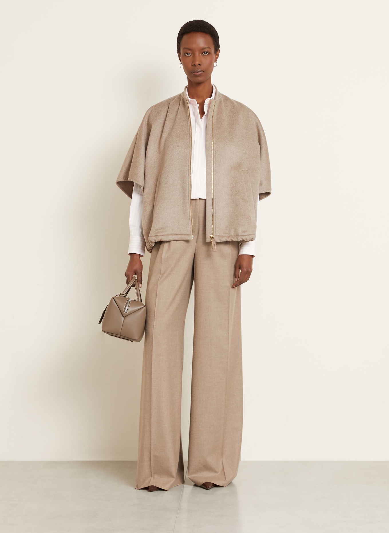 Max Mara Płaszcz z kaszmiru: BEŻOWY