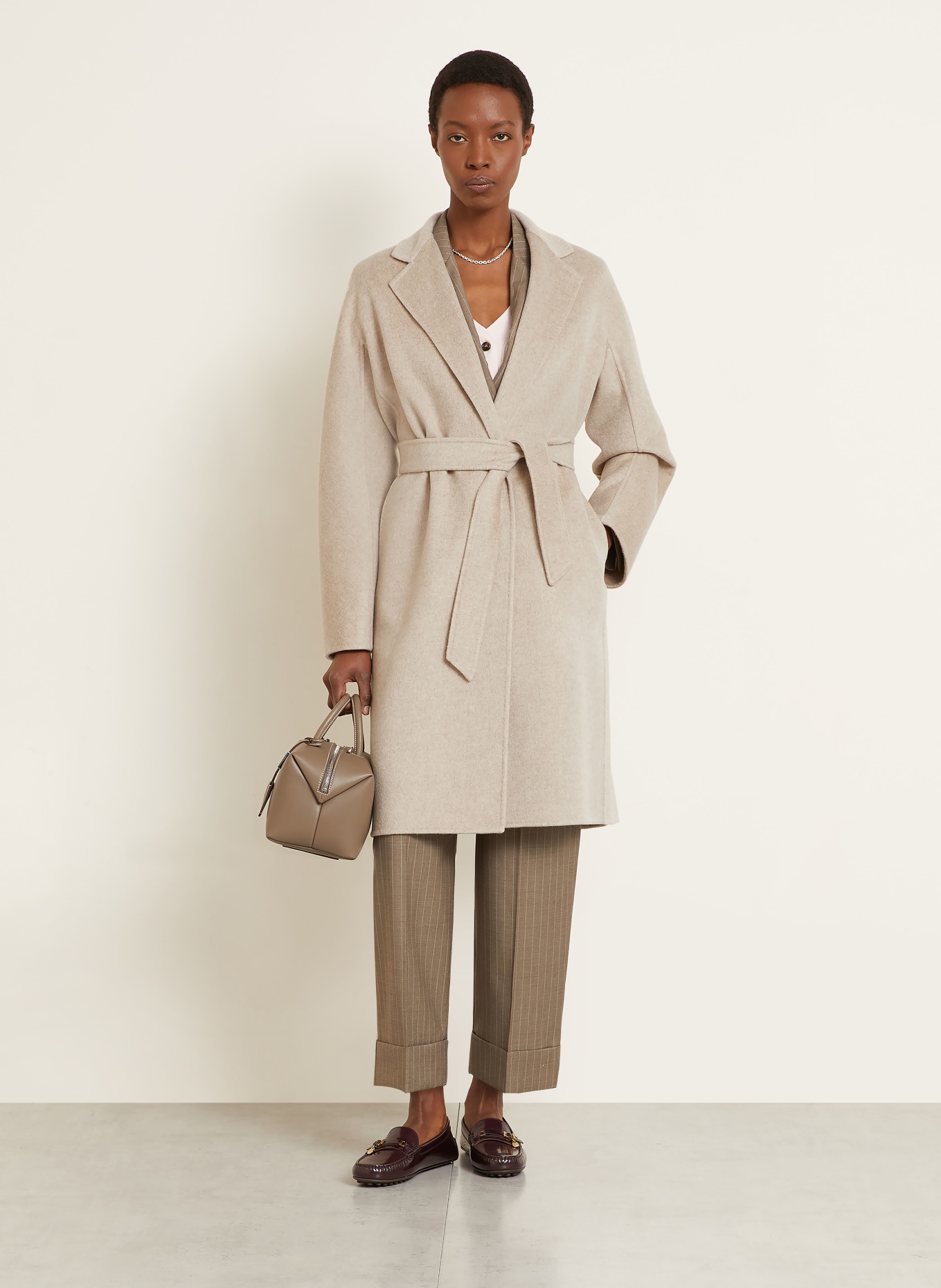 Max Mara Kašmírový kabát MACERI: BÉŽOVÁ