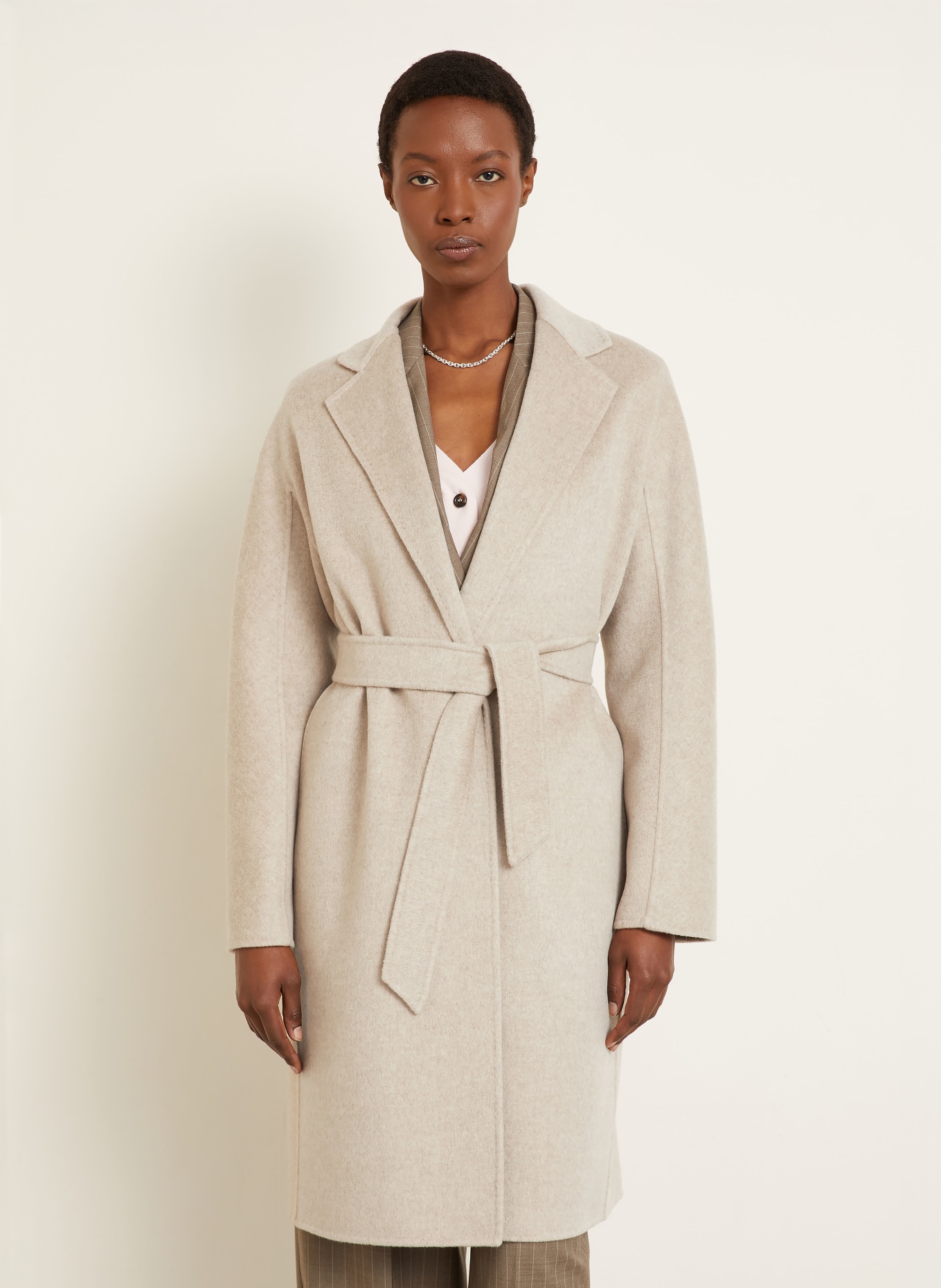 Max Mara Kašmírový kabát MACERI: BÉŽOVÁ