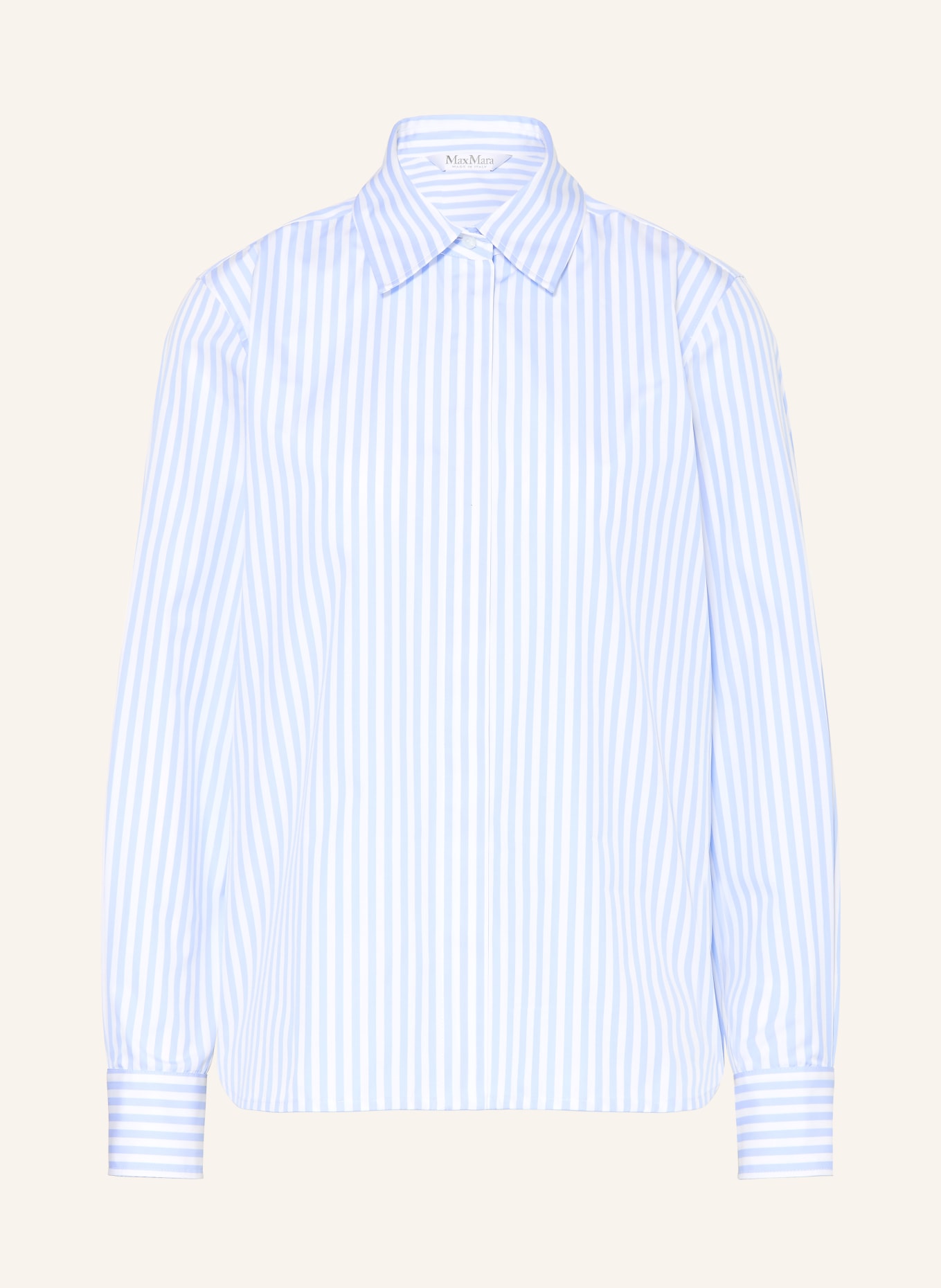 Max Mara Hemdbluse MXMACCENNI: HELLBLAU / WEISS