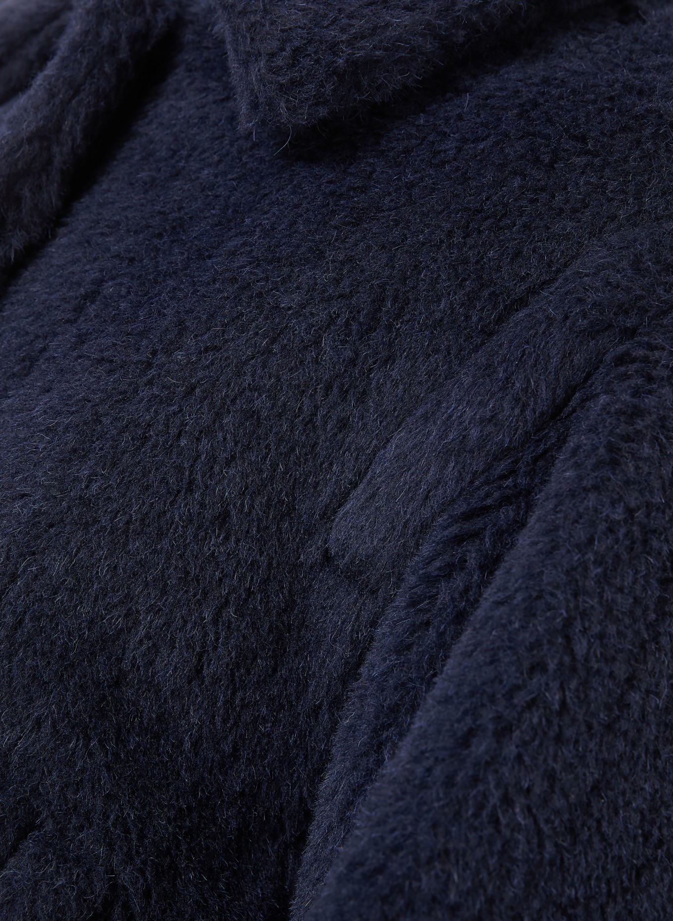 Max Mara Teddyfell-Jacke MXMFUGGITO mit Alpaka: DUNKELBLAU