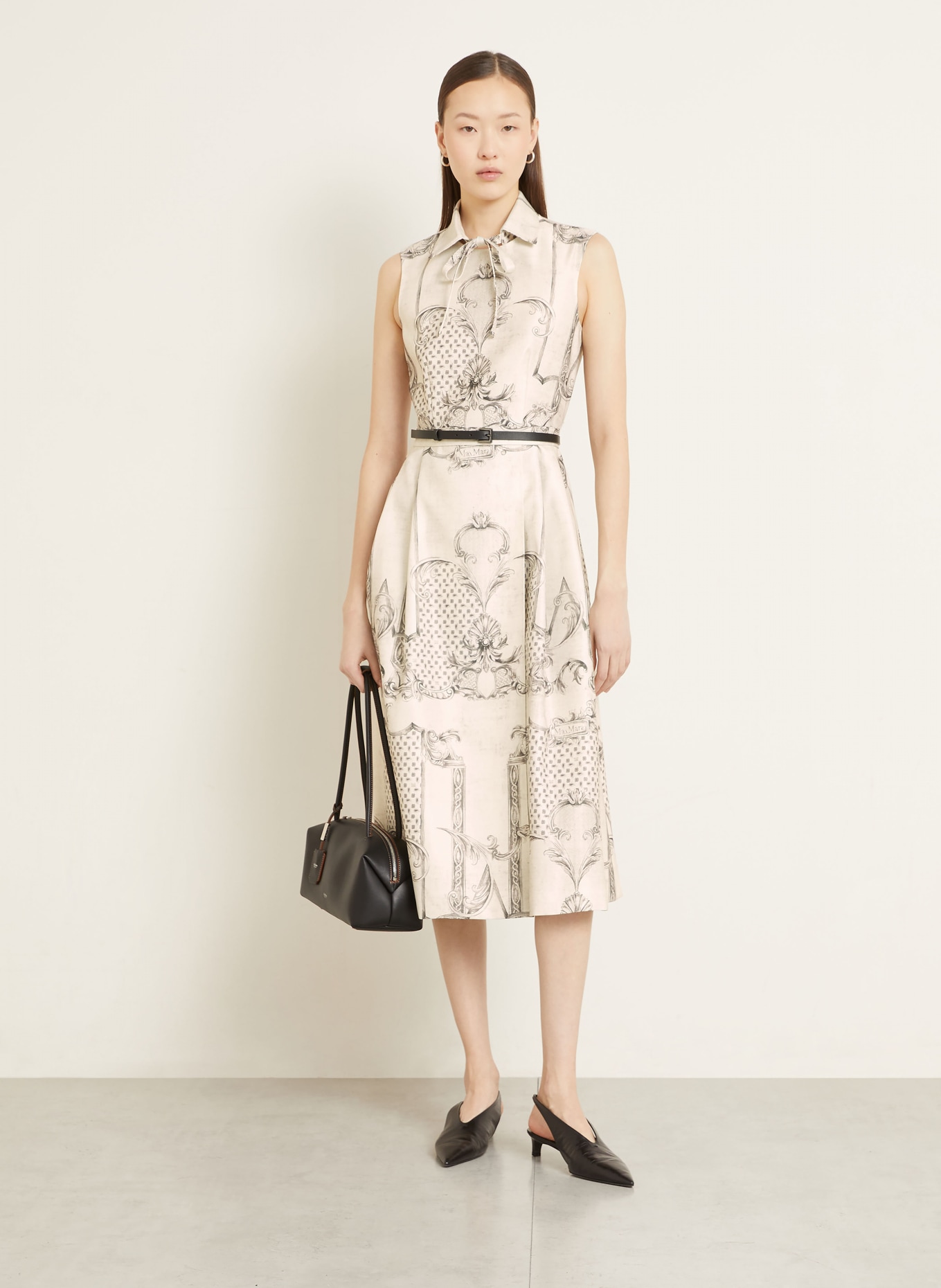 Max Mara Robe TAMBUTO: CRÈME / TAUPE