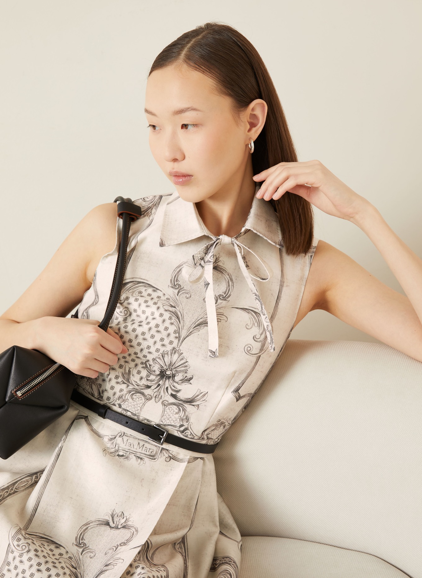 Max Mara Robe TAMBUTO: CRÈME / TAUPE