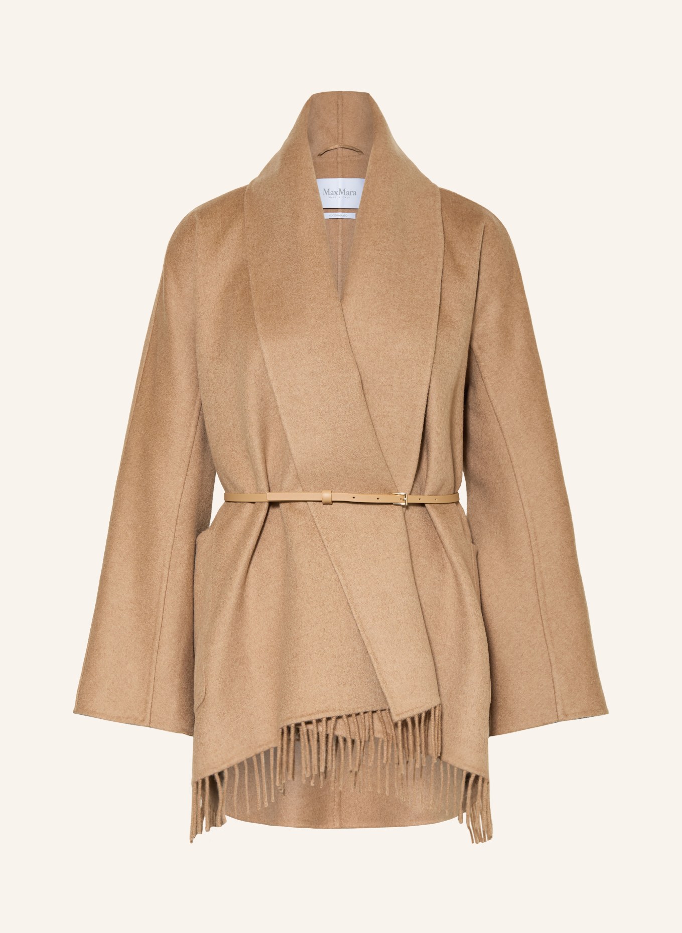 Max Mara Jacke MXMABILITA mit Schal: CAMEL