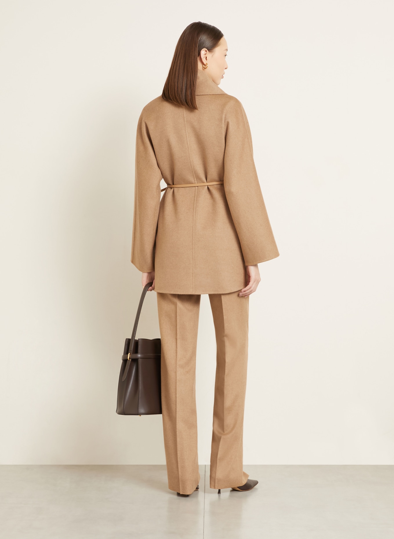 Max Mara Jacke MXMABILITA mit Schal: CAMEL