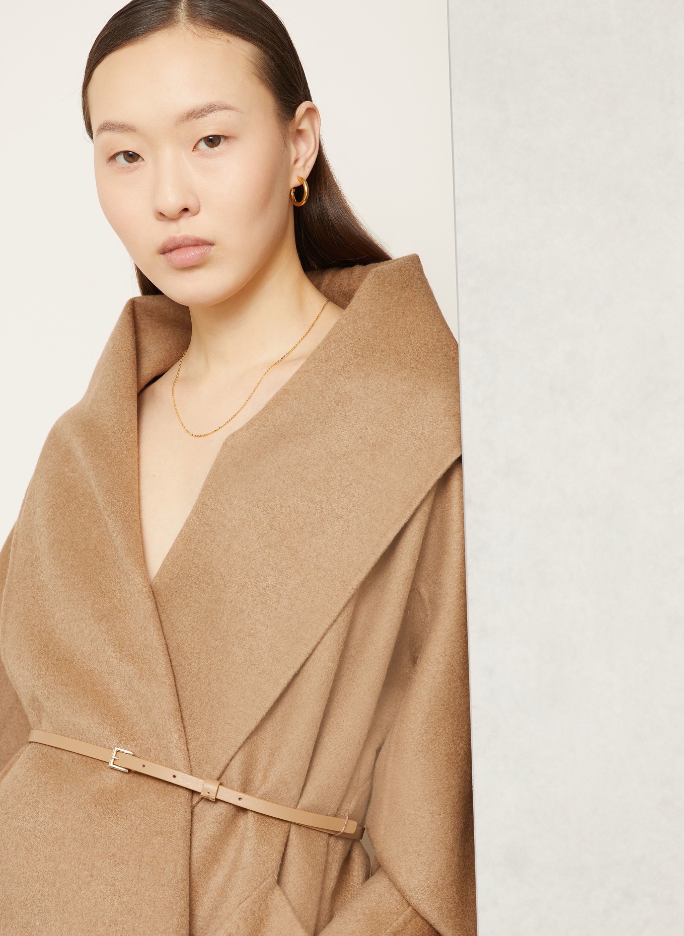 Max Mara Jacke MXMABILITA mit Schal: CAMEL