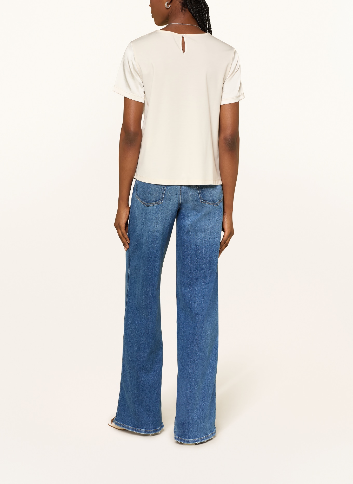 WEEKEND Max Mara Blusenshirt ZONA im Materialmix: ECRU