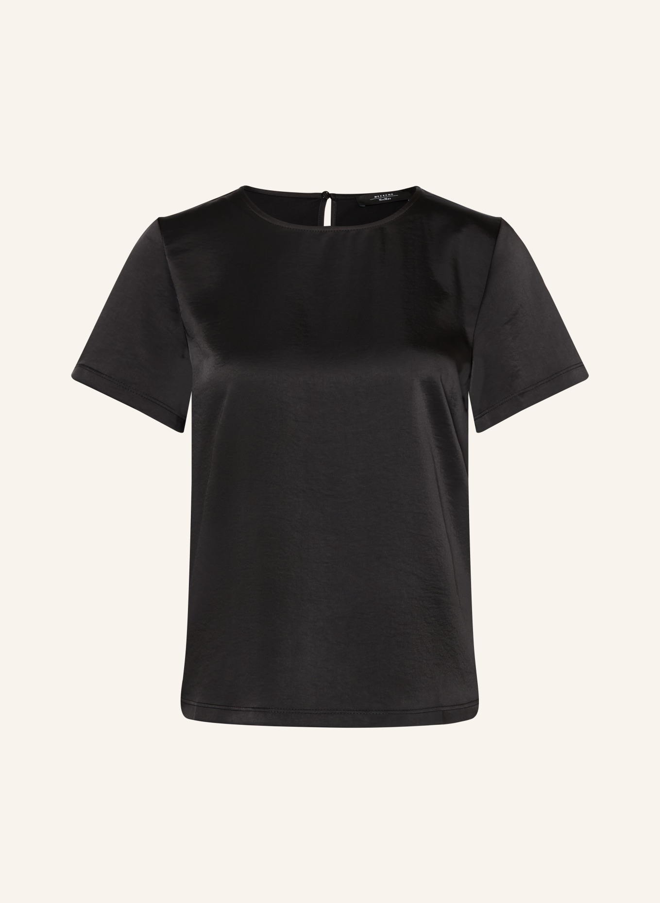 WEEKEND Max Mara ZONA blouse shirt in a mix of materials: BLACK