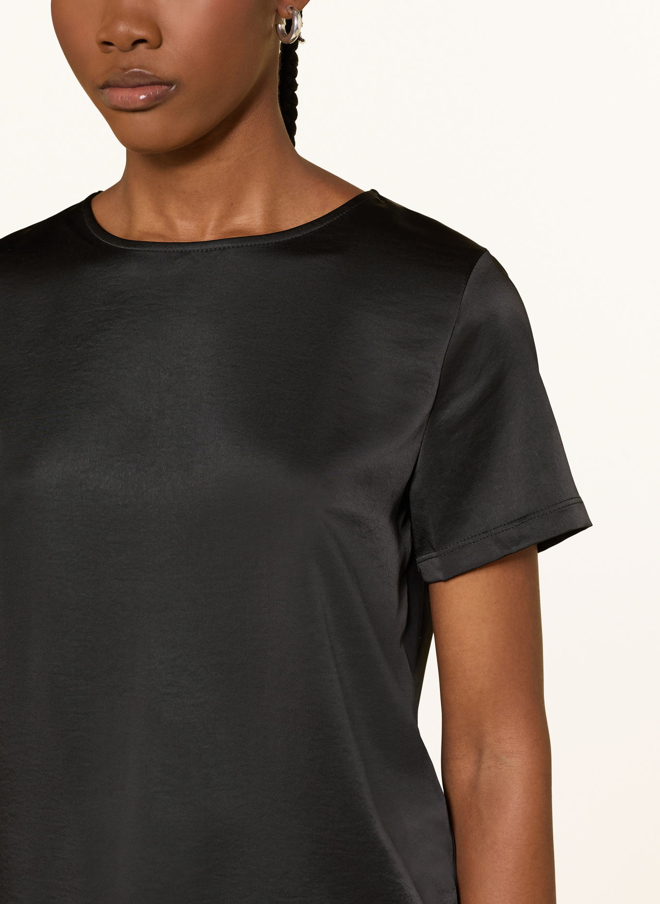 WEEKEND Max Mara ZONA blouse shirt in a mix of materials: BLACK