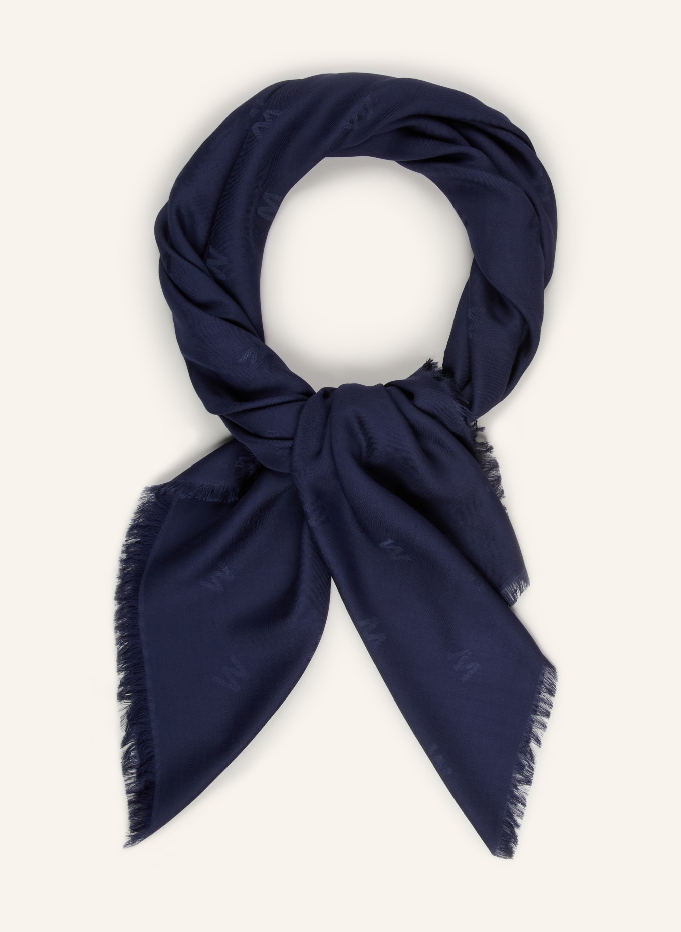 WEEKEND Max Mara Szal ACEDRO: GRANATOWY