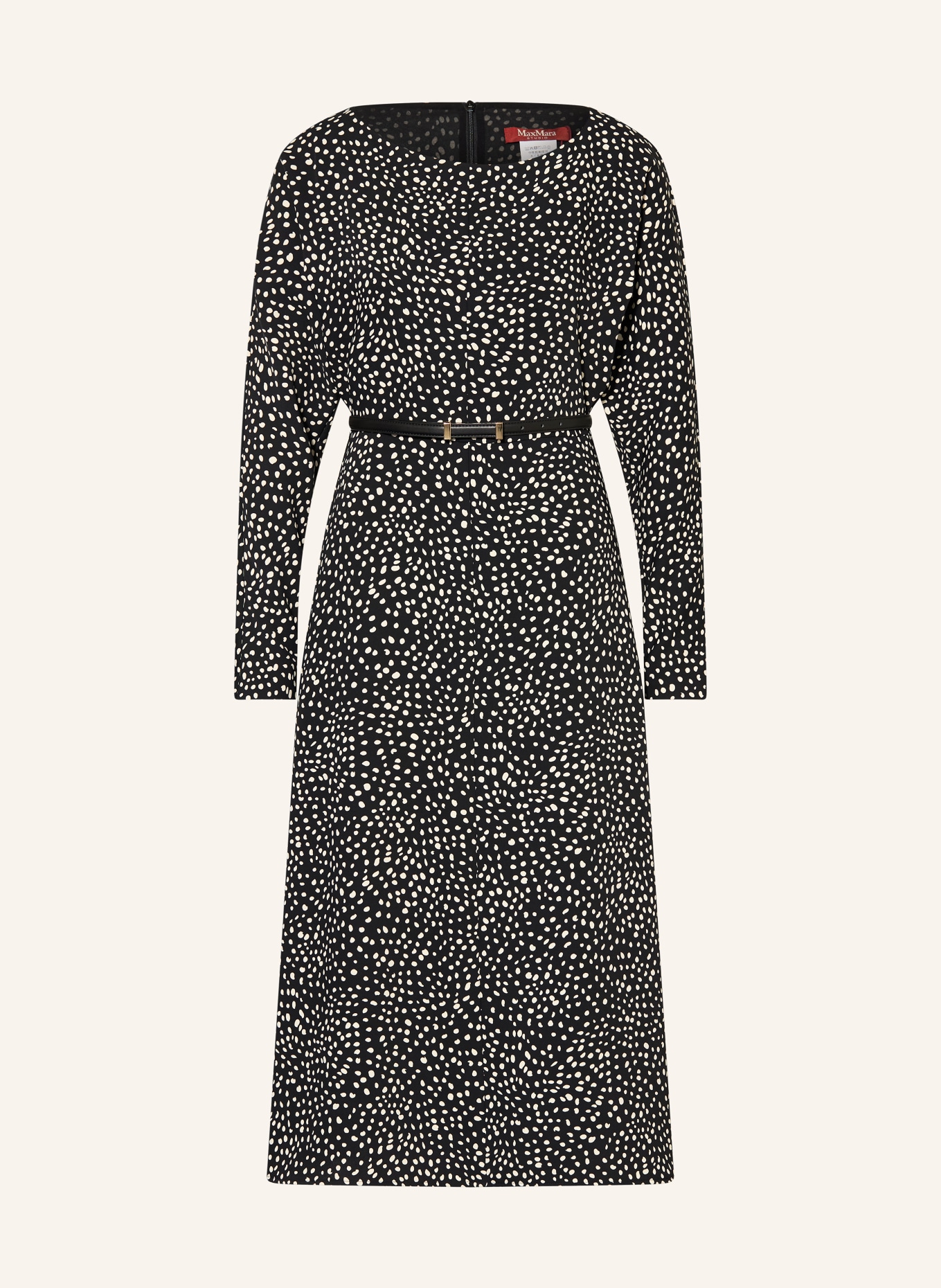 Max Mara STUDIO Kleid PIROGHE: SCHWARZ / CREME