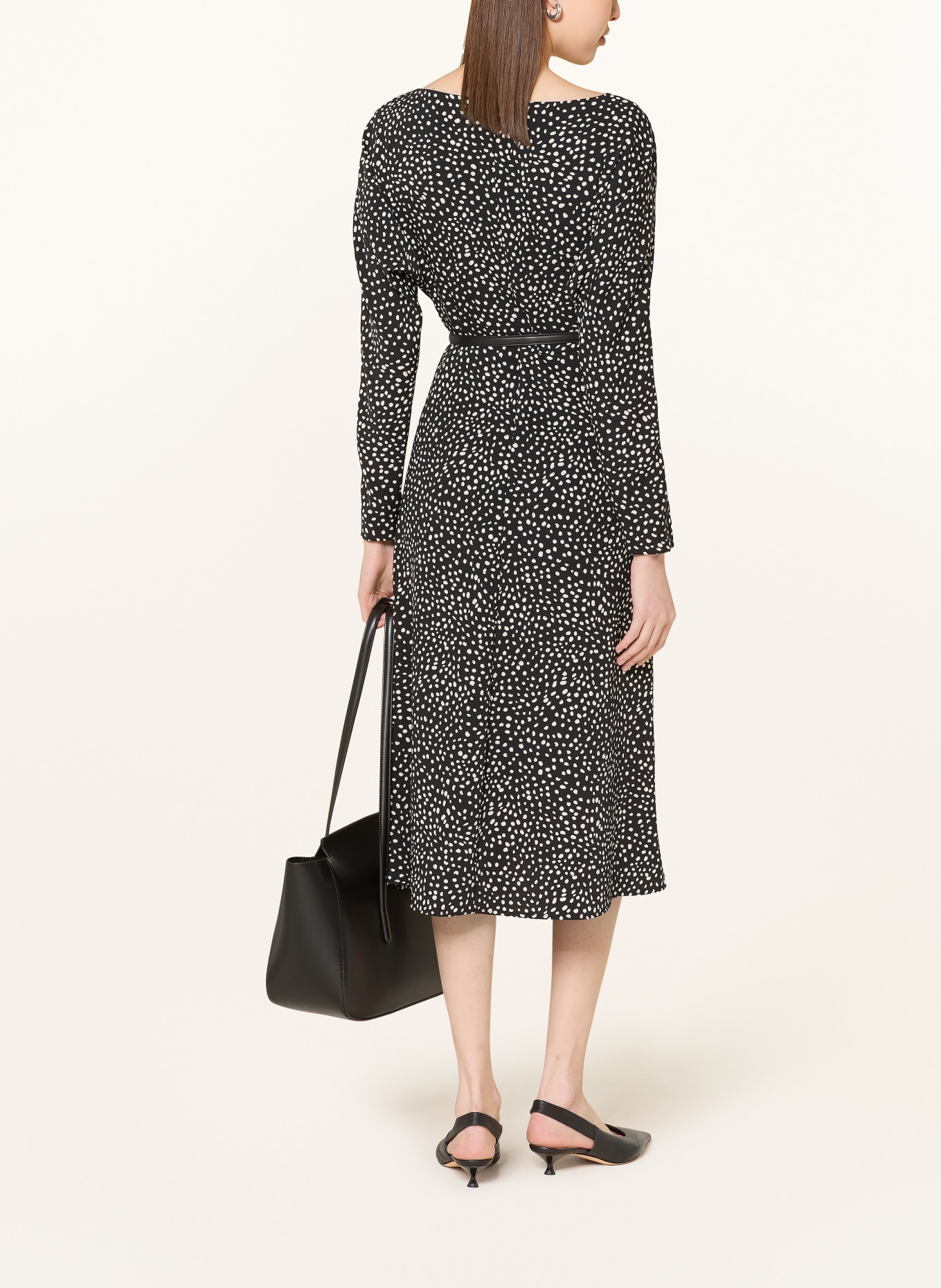 Max Mara STUDIO Kleid PIROGHE: SCHWARZ / CREME