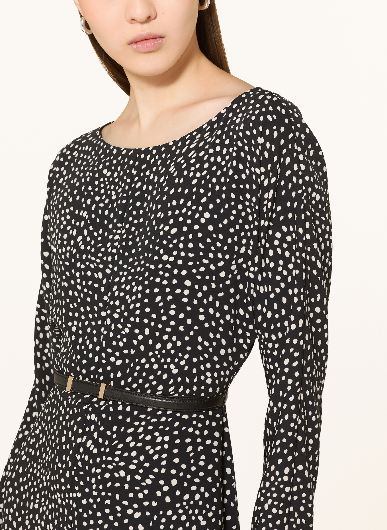 Max Mara STUDIO Kleid PIROGHE: SCHWARZ / CREME