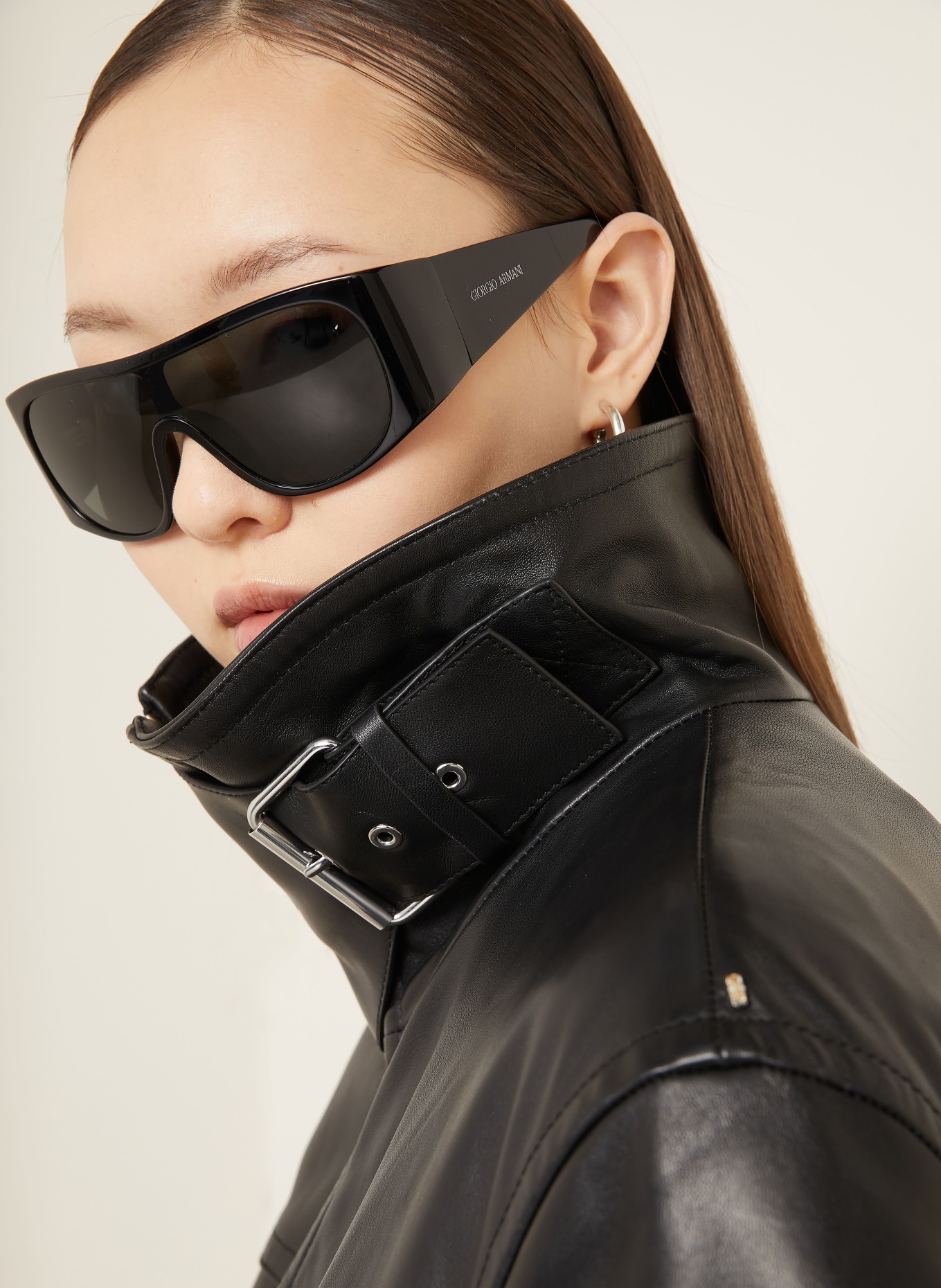 SPORTMAX Lederjacke SPXCIOCCA: SCHWARZ