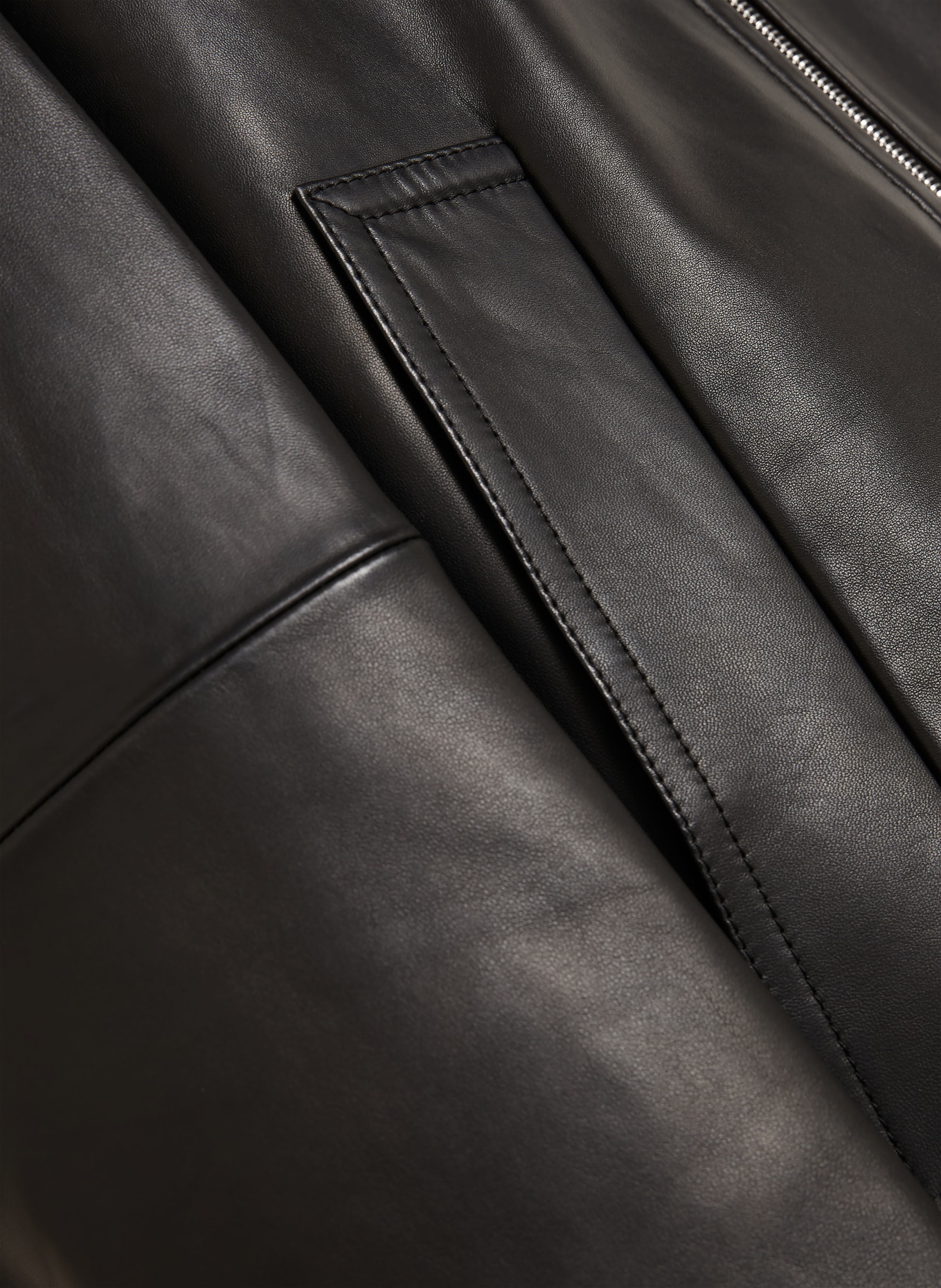 SPORTMAX Lederjacke SPXCIOCCA: SCHWARZ