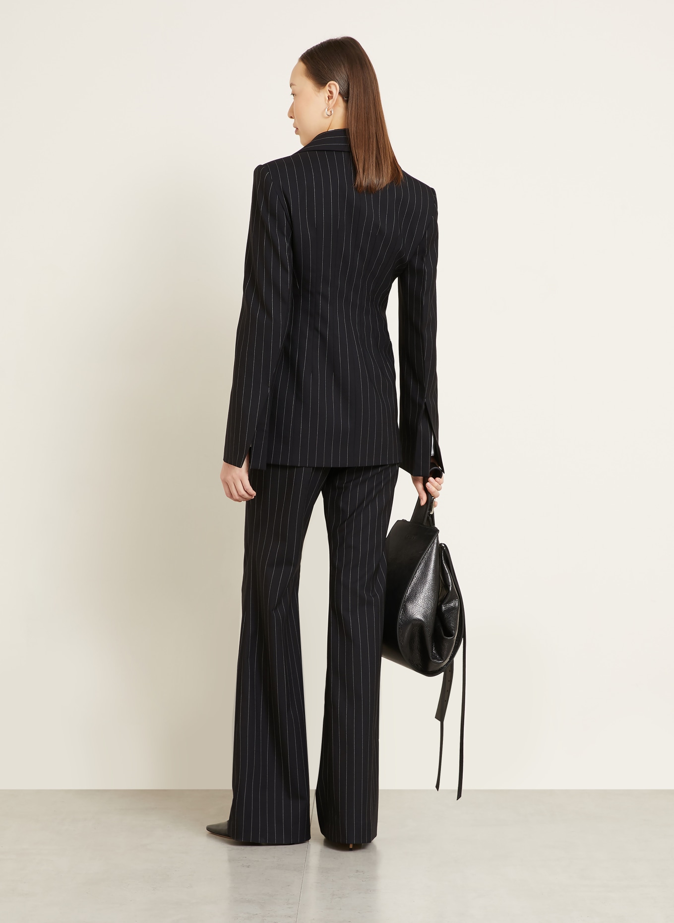 SPORTMAX Pantalon bootcut SPXVISINO: NOIR / BLANC