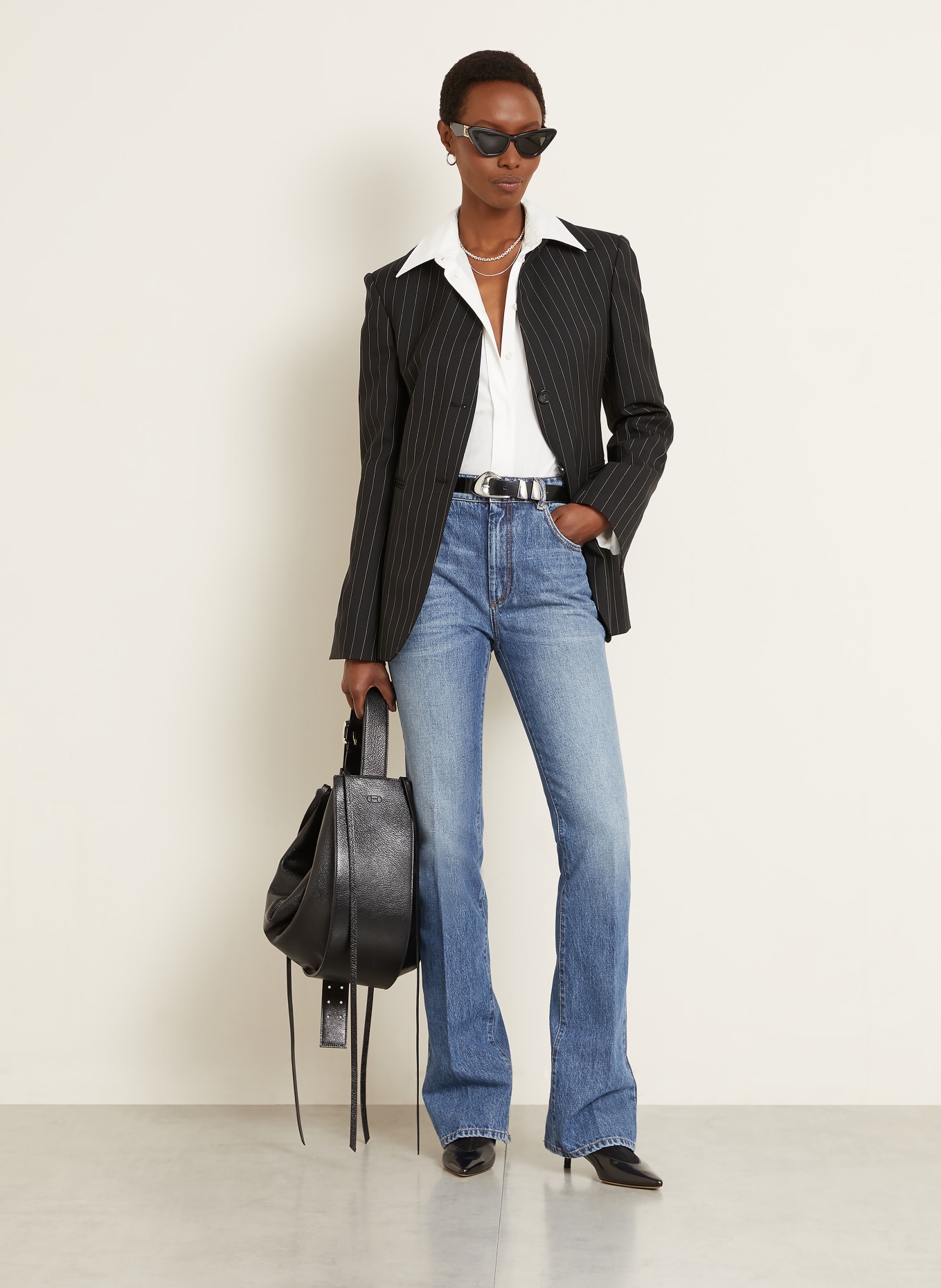 SPORTMAX Bootcut jeans SPDUDITORE Slim Fit: 005 MIDNIGHTBLUE