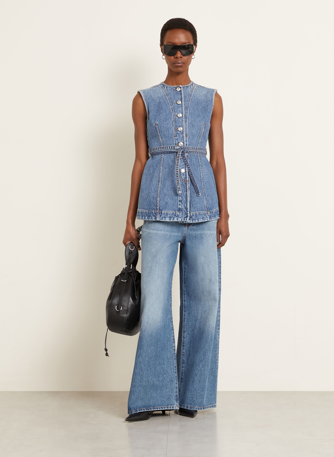 SPORTMAX Wide-leg jeans: 005 MIDNIGHTBLUE