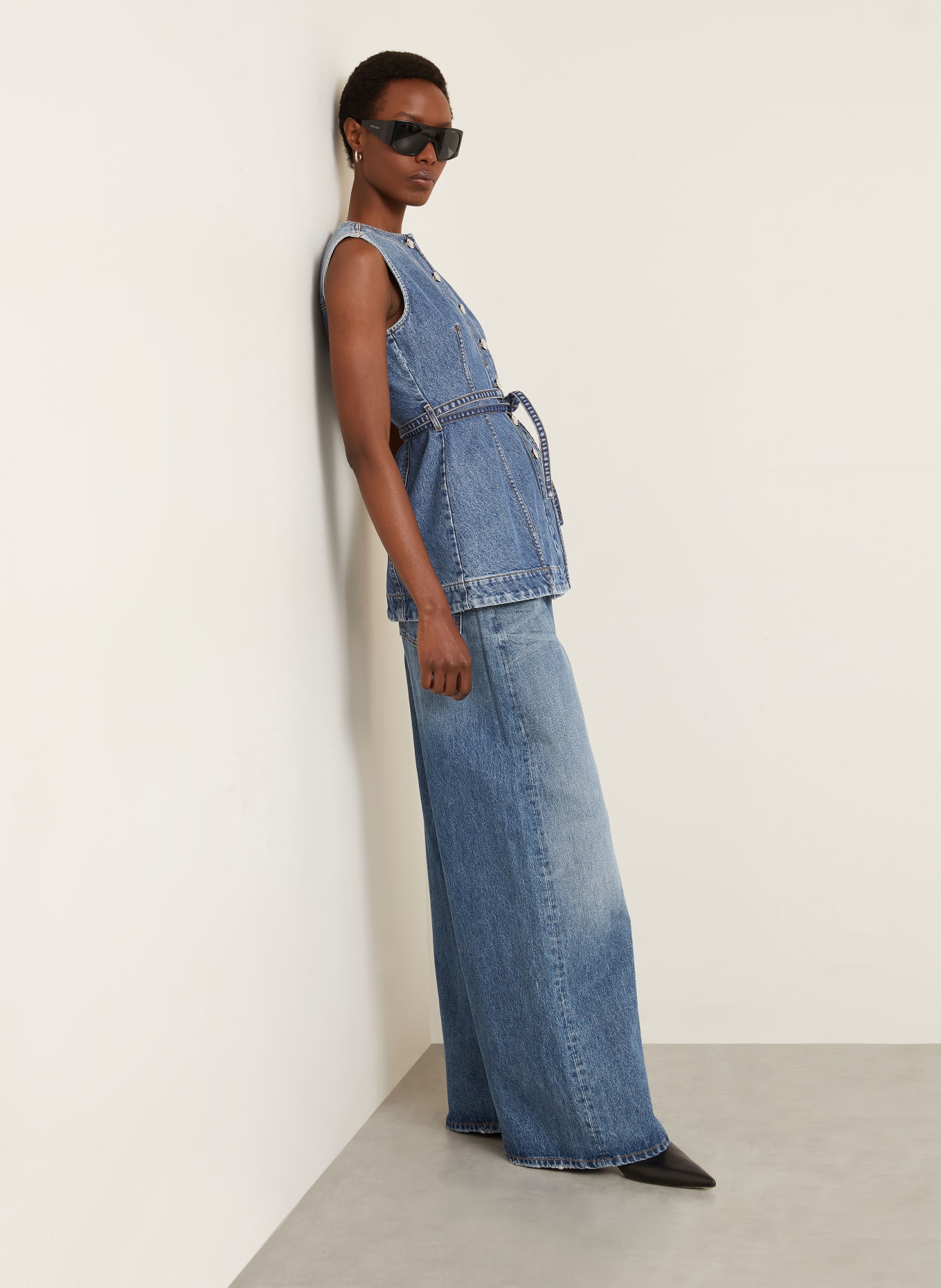 SPORTMAX Wide-leg jeans: 005 MIDNIGHTBLUE