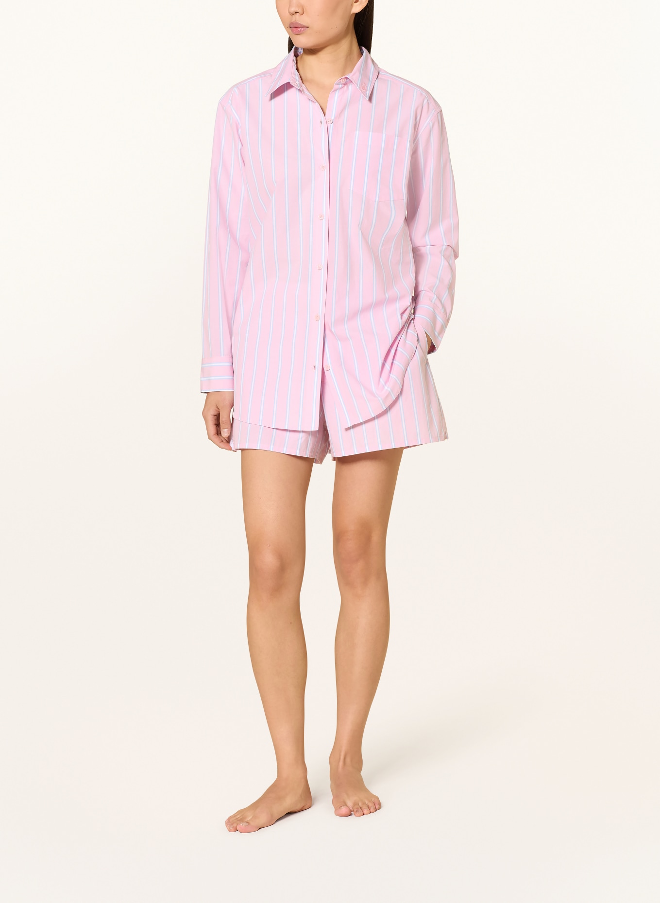 JOCKEY Schlafshirt: PINK / BLAU / WEISS