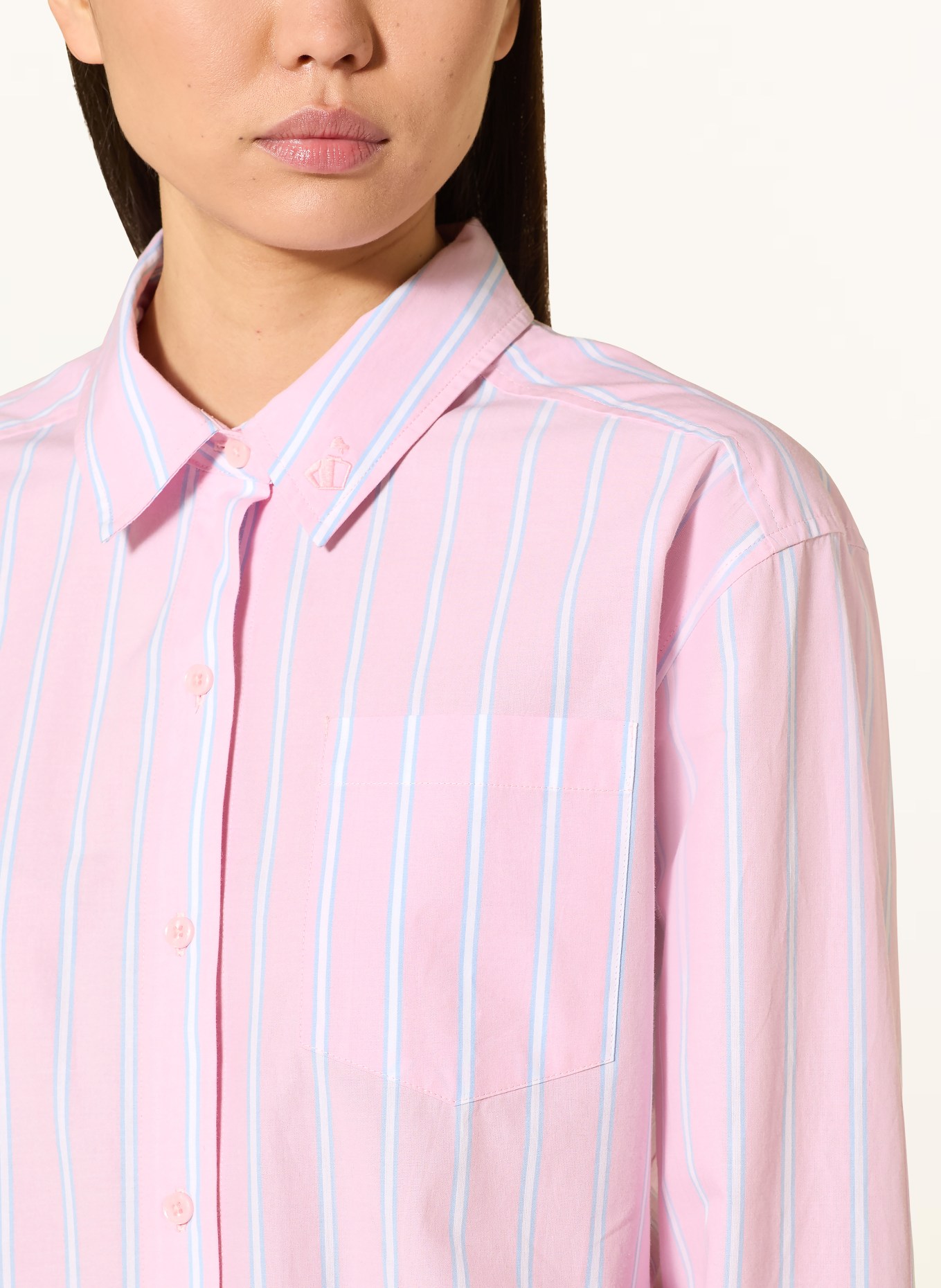 JOCKEY Schlafshirt: PINK / BLAU / WEISS