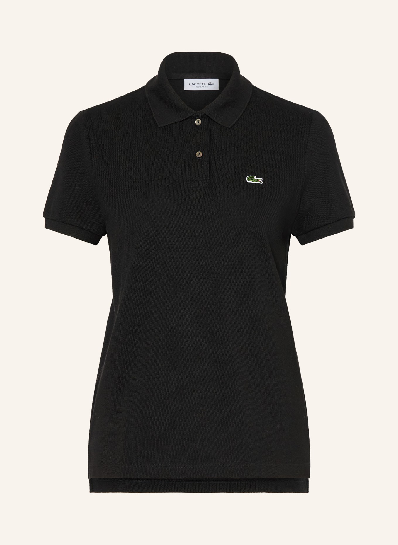 LACOSTE piqué polo shirt: BLACK