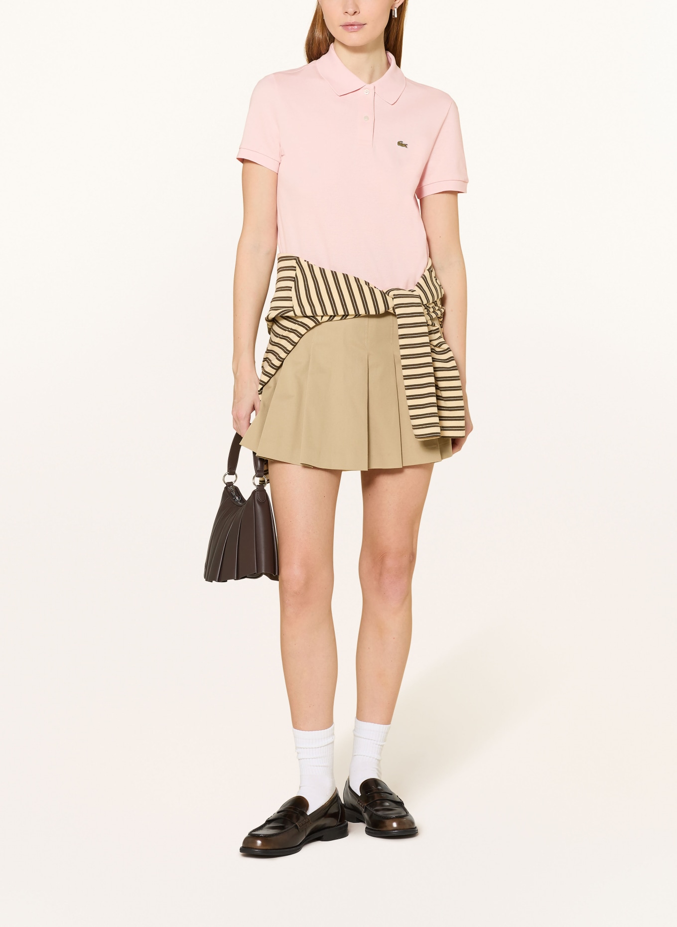 LACOSTE Piqué-Poloshirt: LACHS / GRÜN