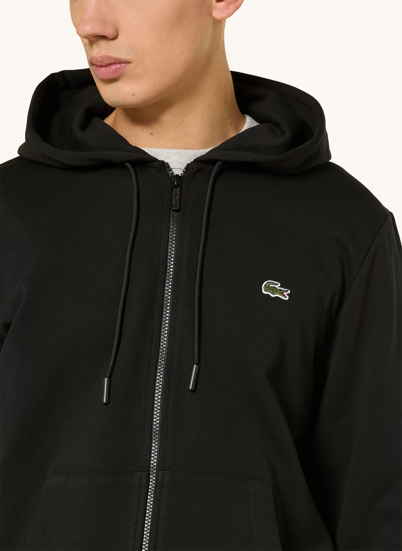 LACOSTE sweat jacket: DARK BLUE