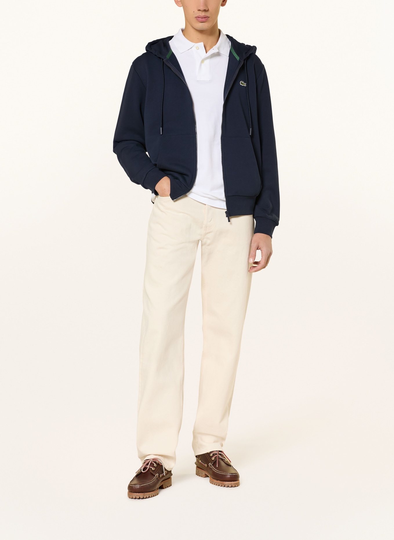 LACOSTE sweat jacket: DARK BLUE