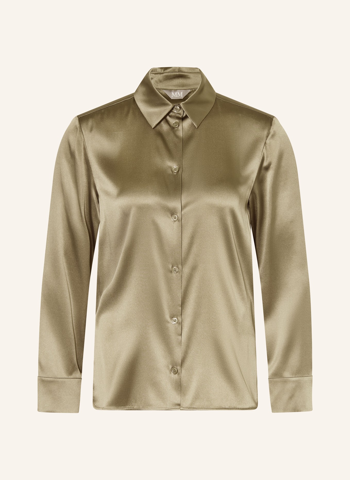 MM Hemdbluse MMLQUARTO aus Seide: KHAKI