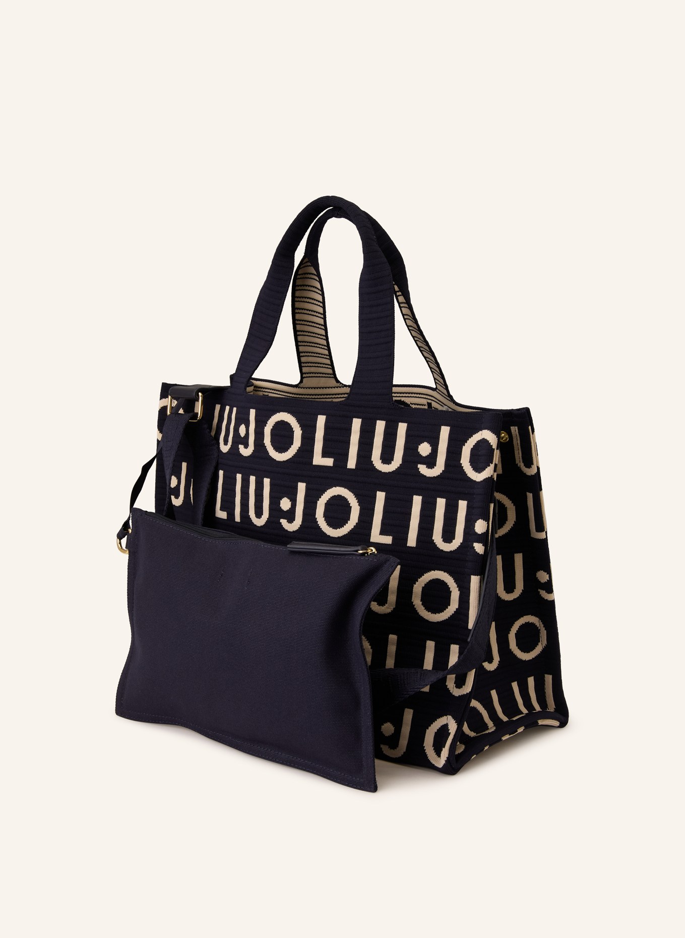 LIU JO Handbag with pouch: DARK BLUE / WHITE