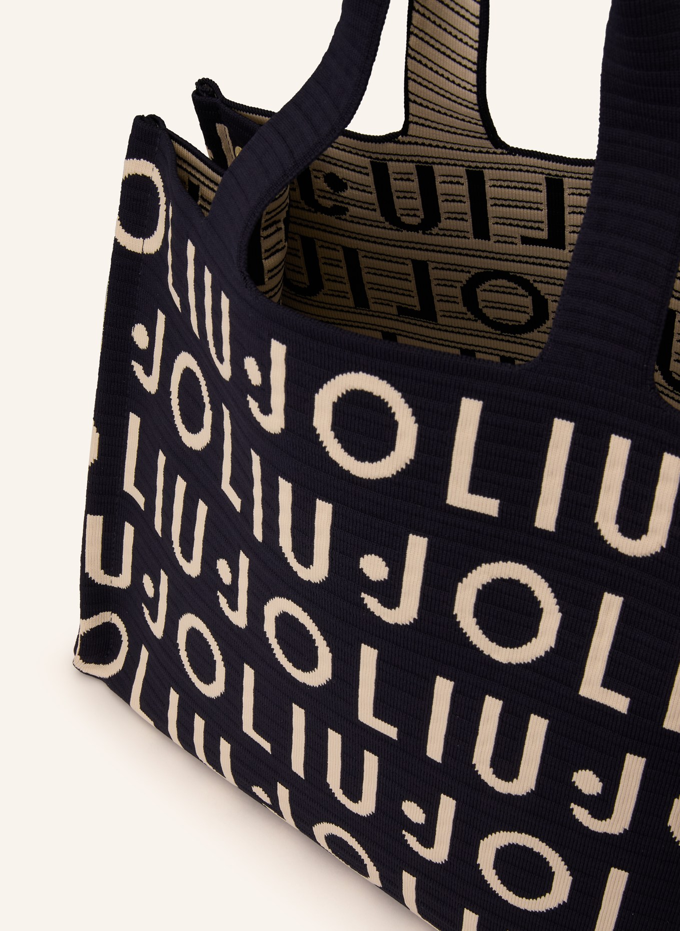 LIU JO Handbag with pouch: DARK BLUE / WHITE