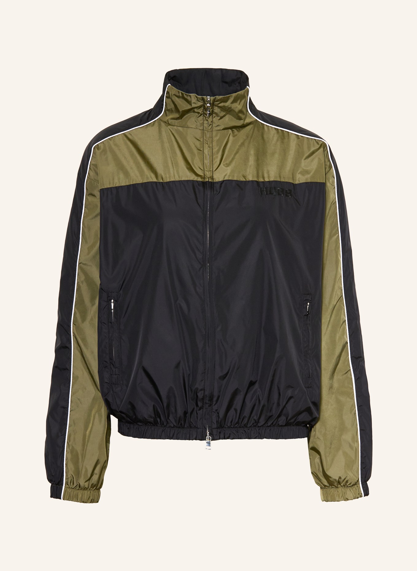 MRS & HUGS Jacke: SCHWARZ / OLIV