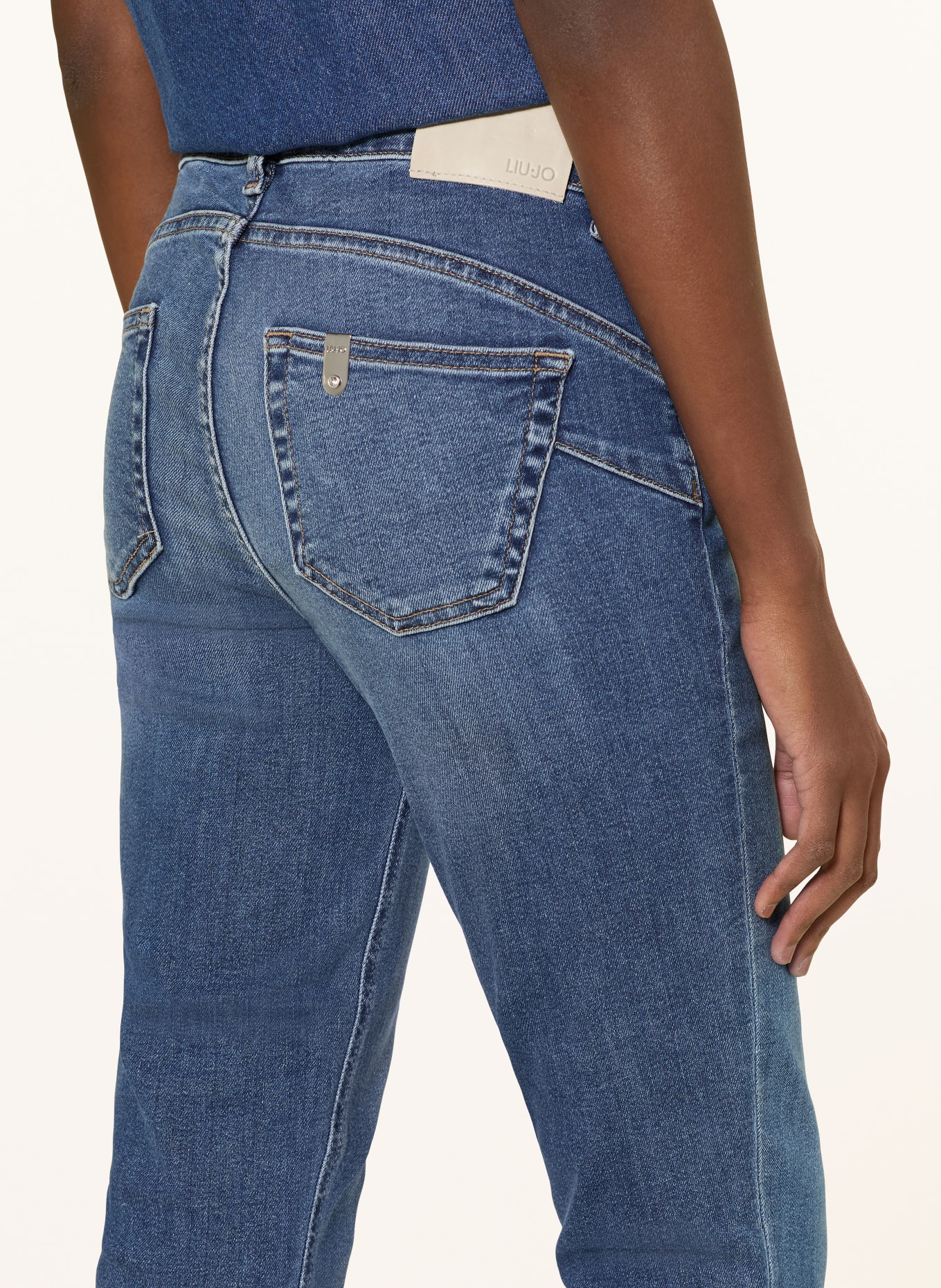 LIU JO Skinny jeans with gemstones: 78967 Den.Blu rocket lt.wa