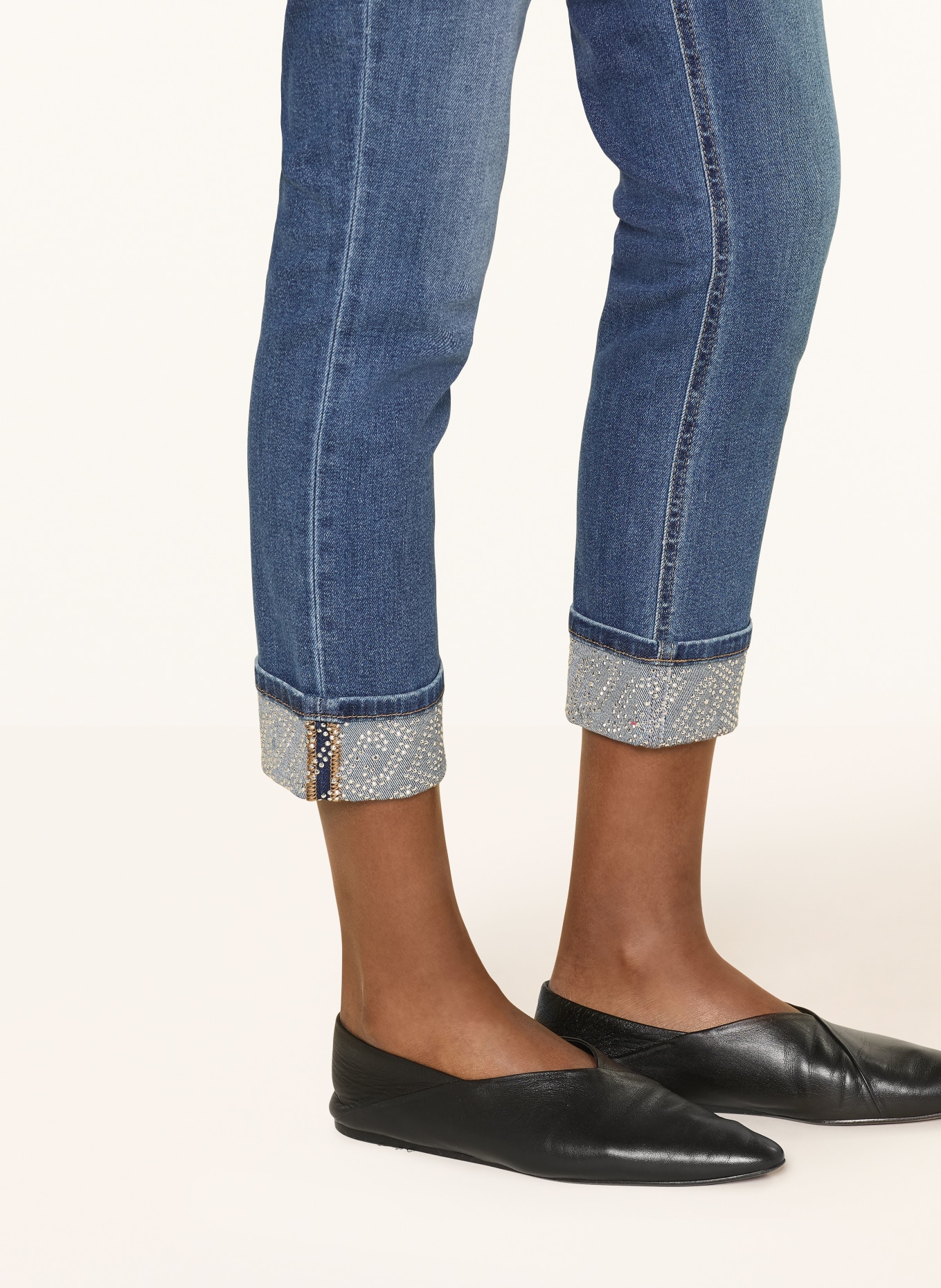 LIU JO Skinny jeans with gemstones: 78967 Den.Blu rocket lt.wa