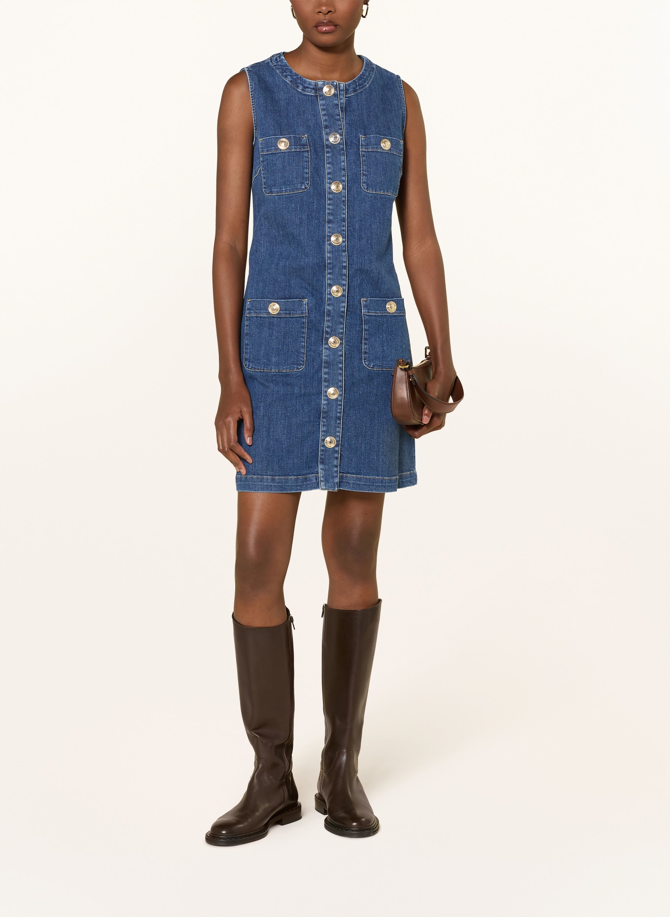 LIU JO denim dress: DARK BLUE