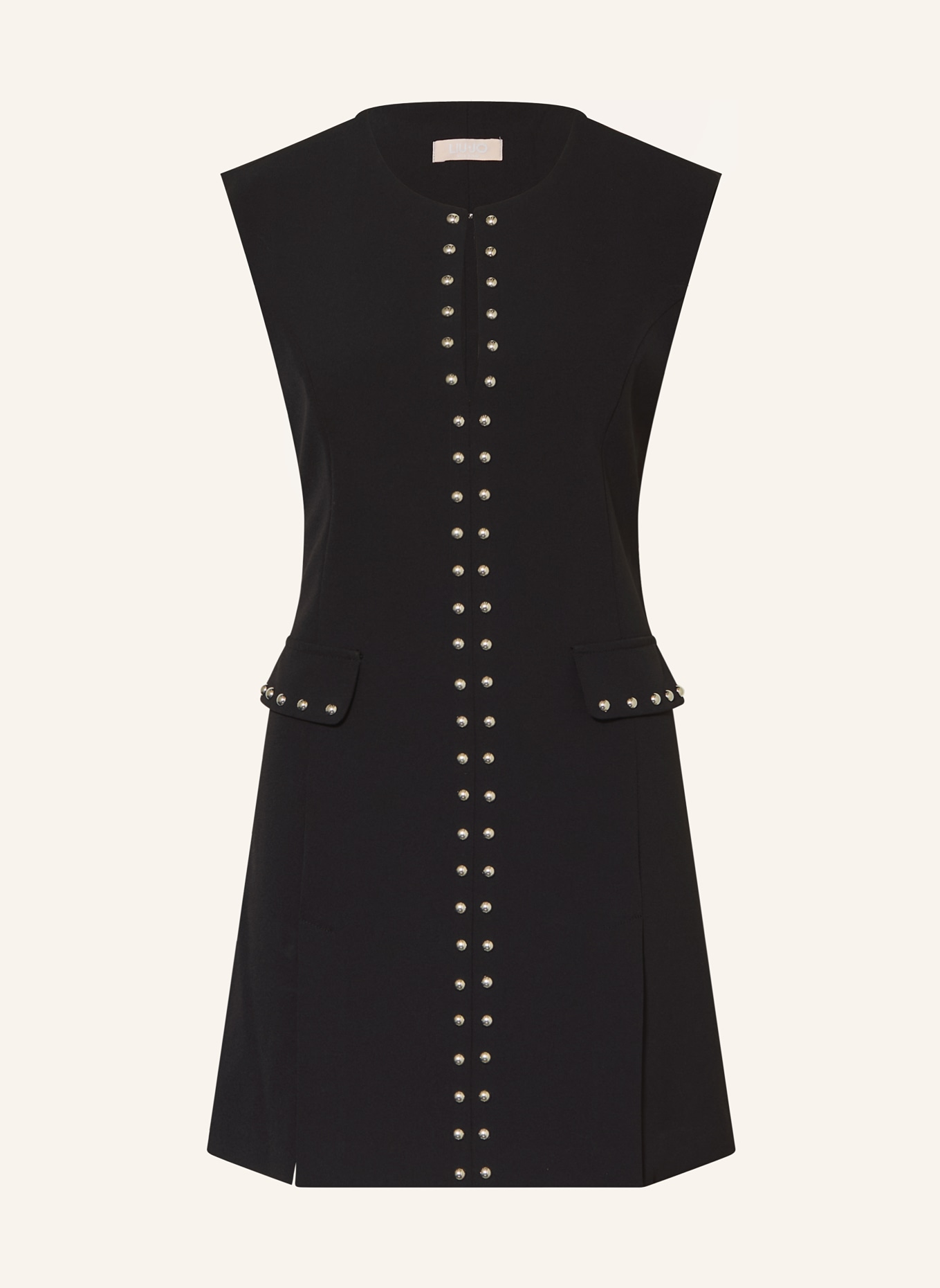LIU JO Kleid mit Nieten: SCHWARZ