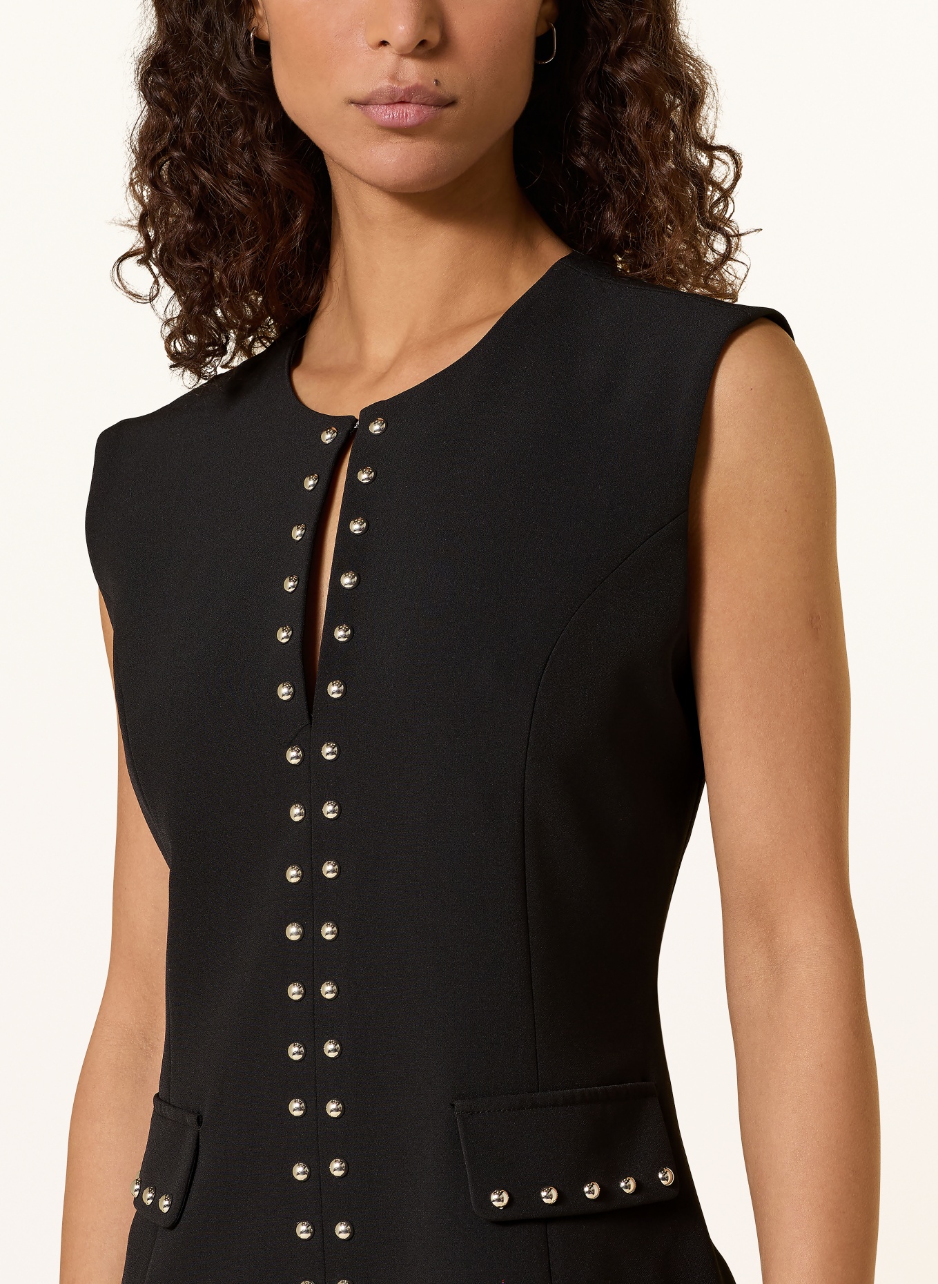 LIU JO Kleid mit Nieten: SCHWARZ