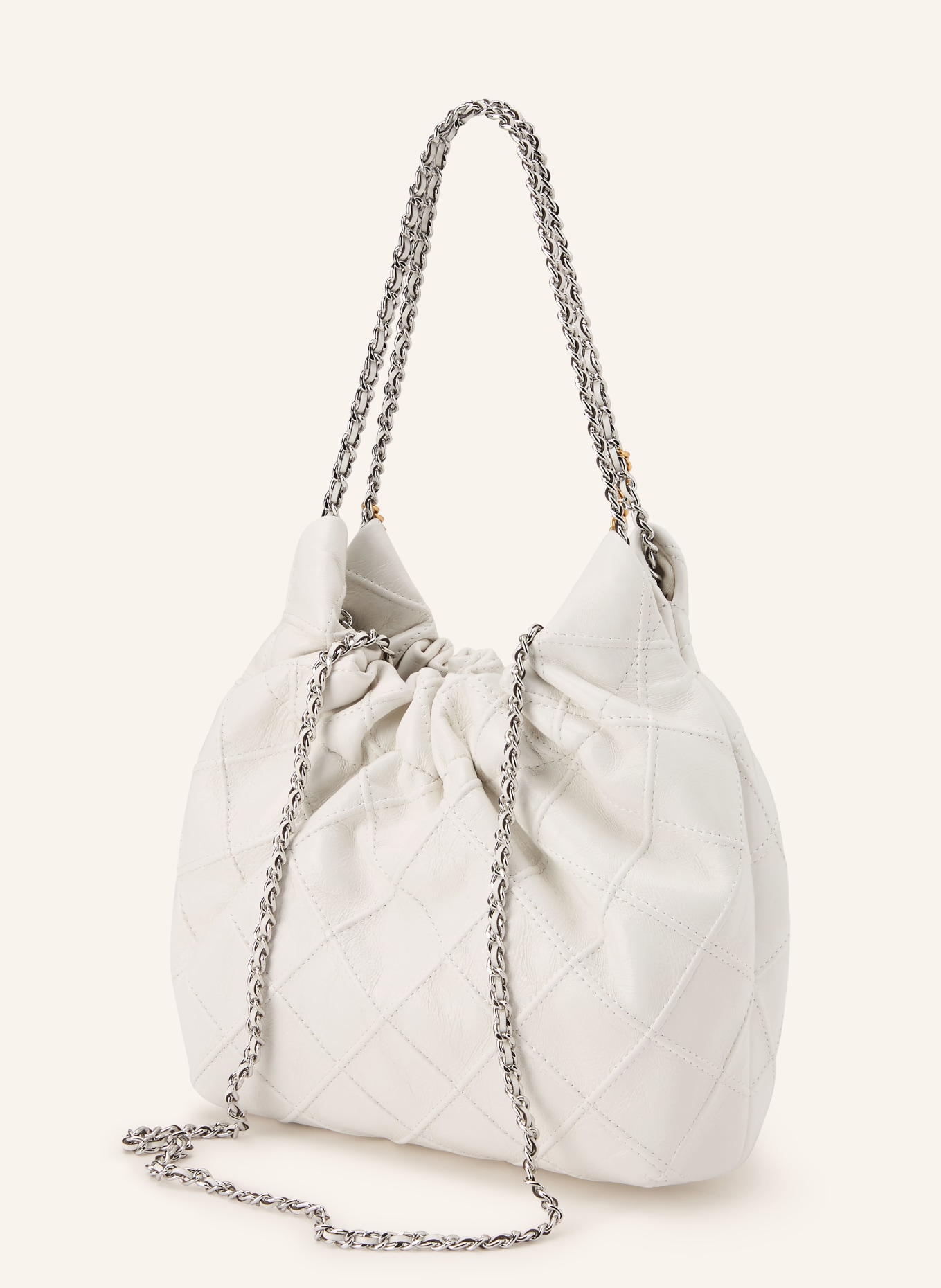 TORY BURCH Torba FLEMING MINI: BIAŁY / ZŁOTY