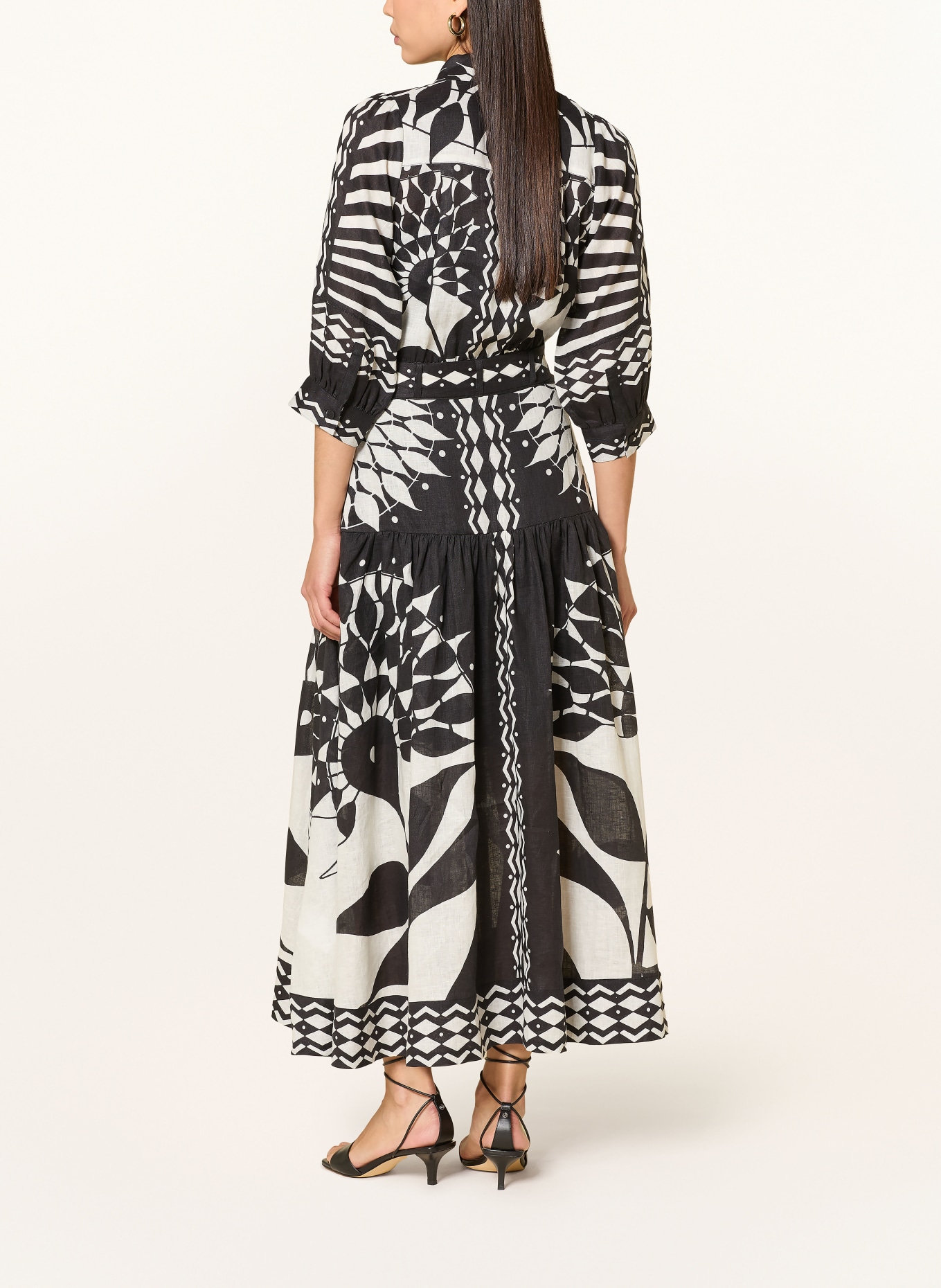 dea kudibal Sukienka koszulowa: CZARNY / BIAŁY