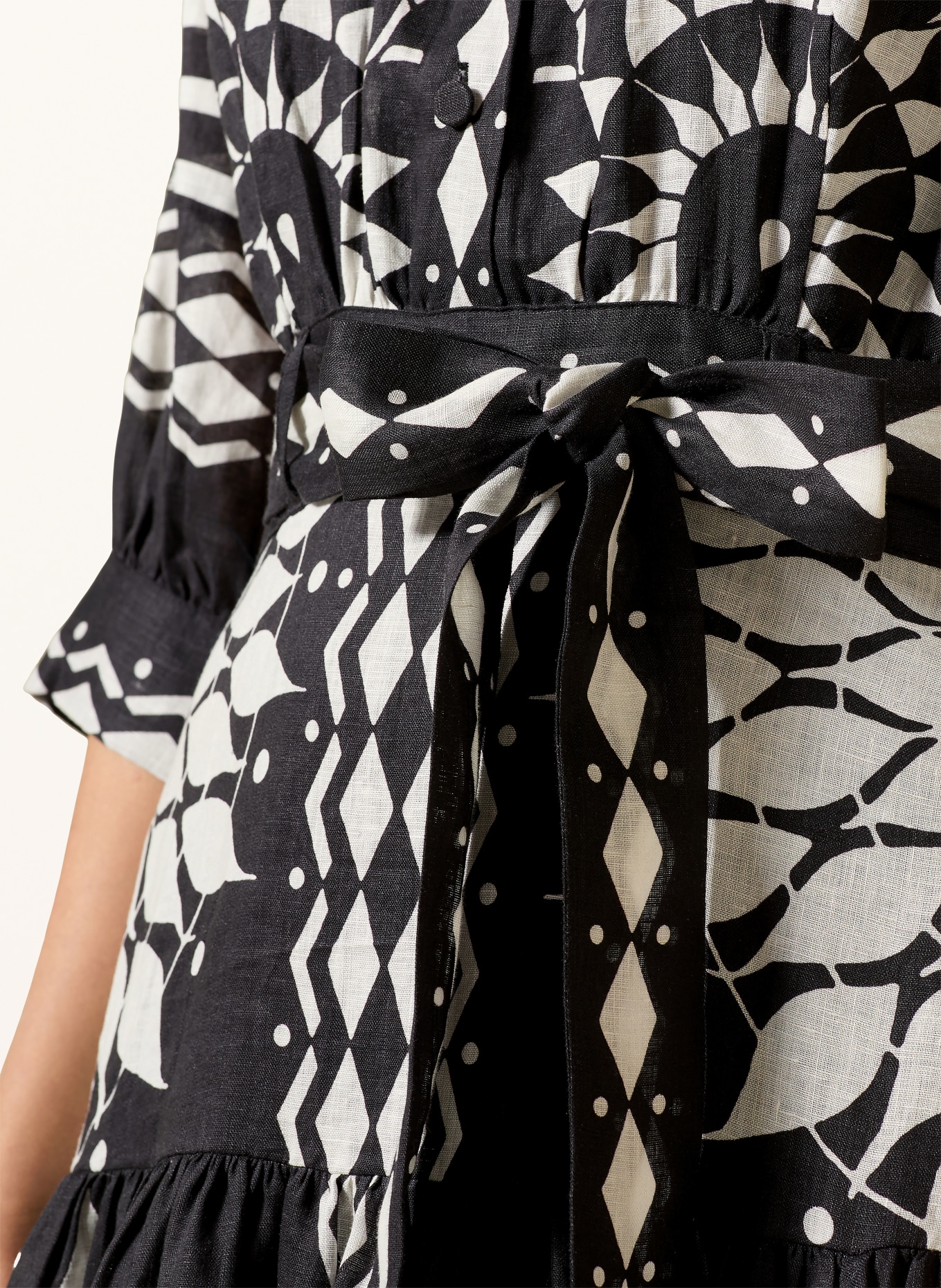 dea kudibal Sukienka koszulowa: CZARNY / BIAŁY