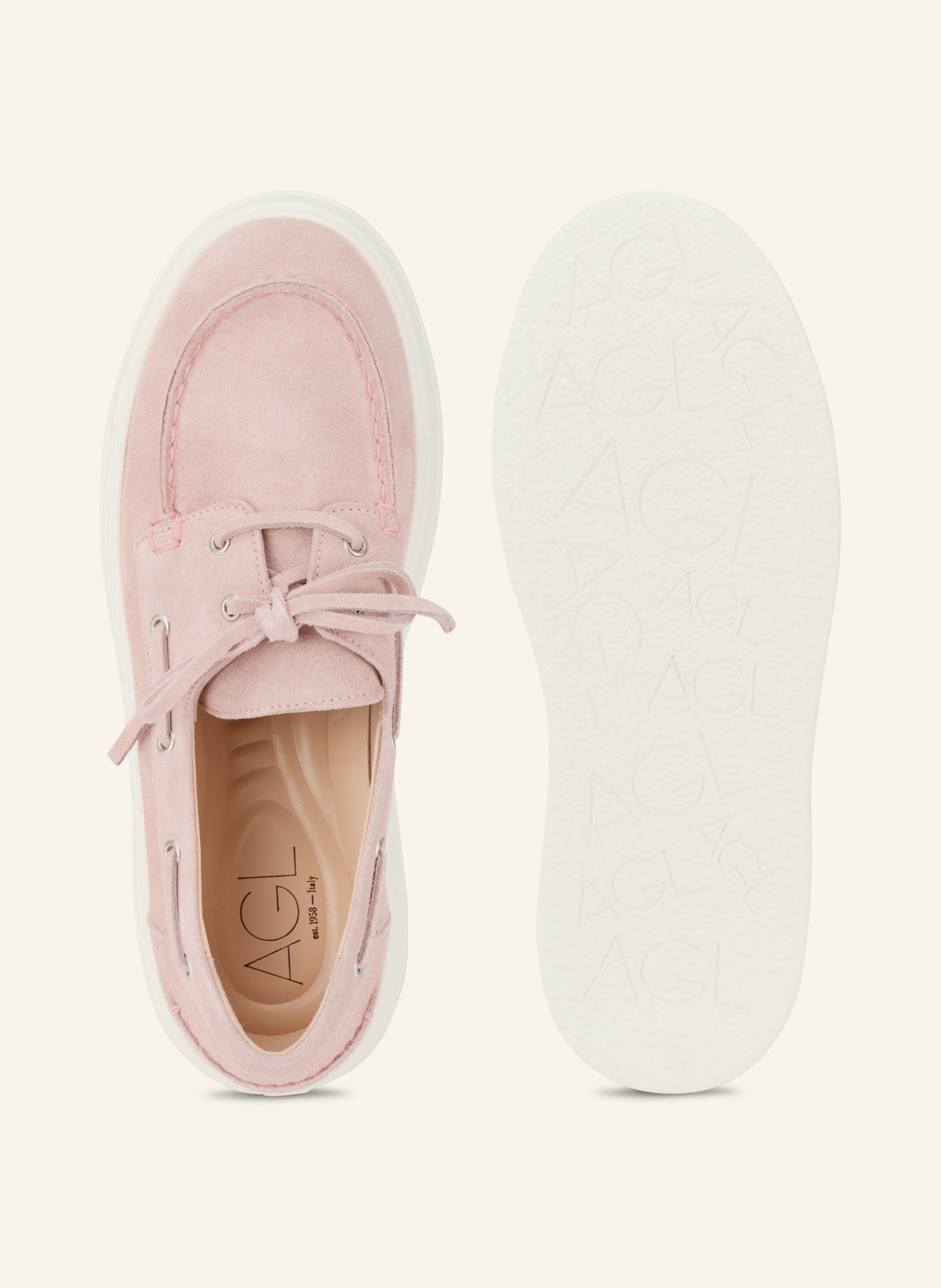 AGL GIULY boat shoes: ROSE
