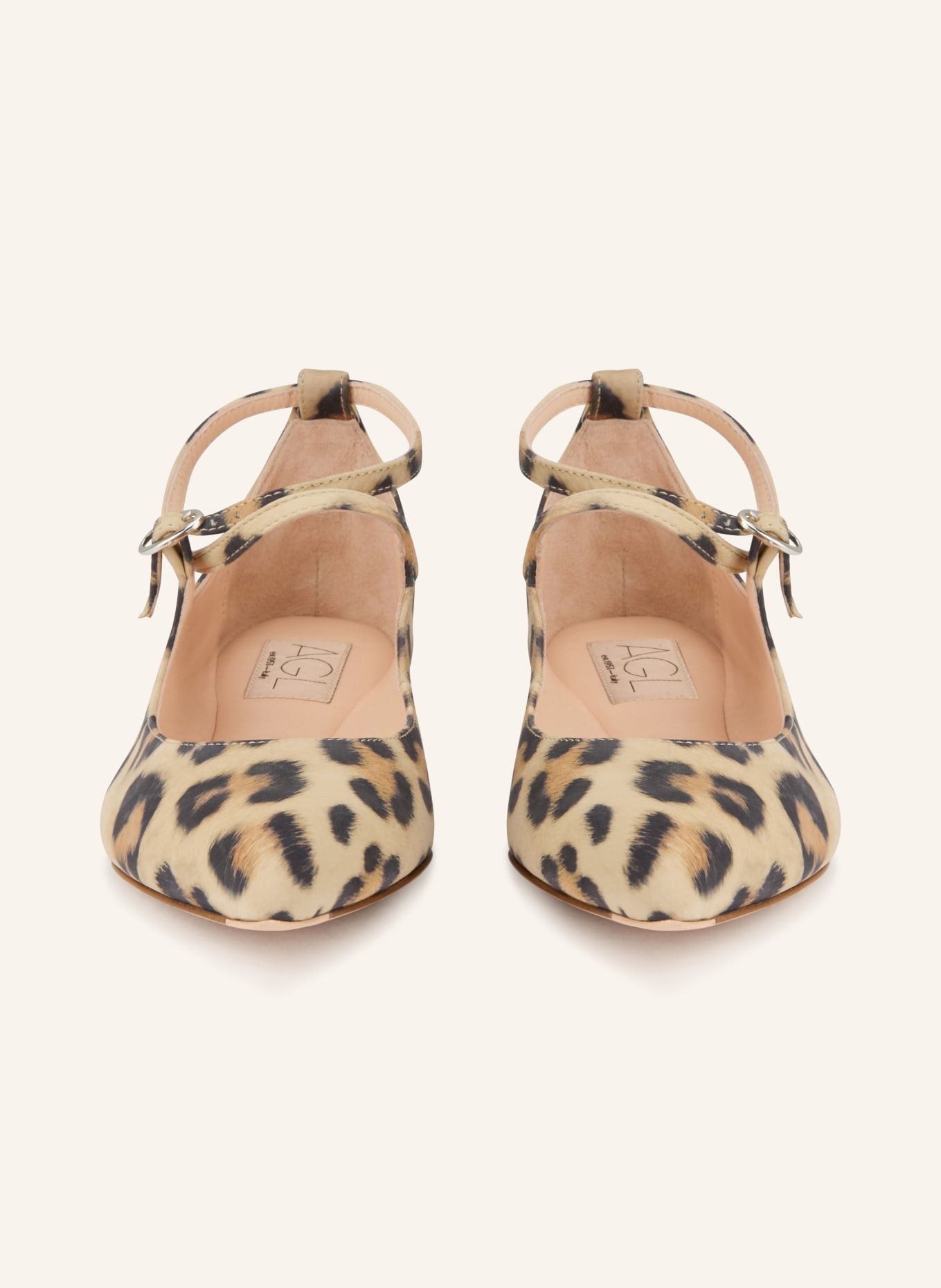 AGL SOFTY BALLET ballerina flats: BEIGE / COGNAC / DARK BROWN