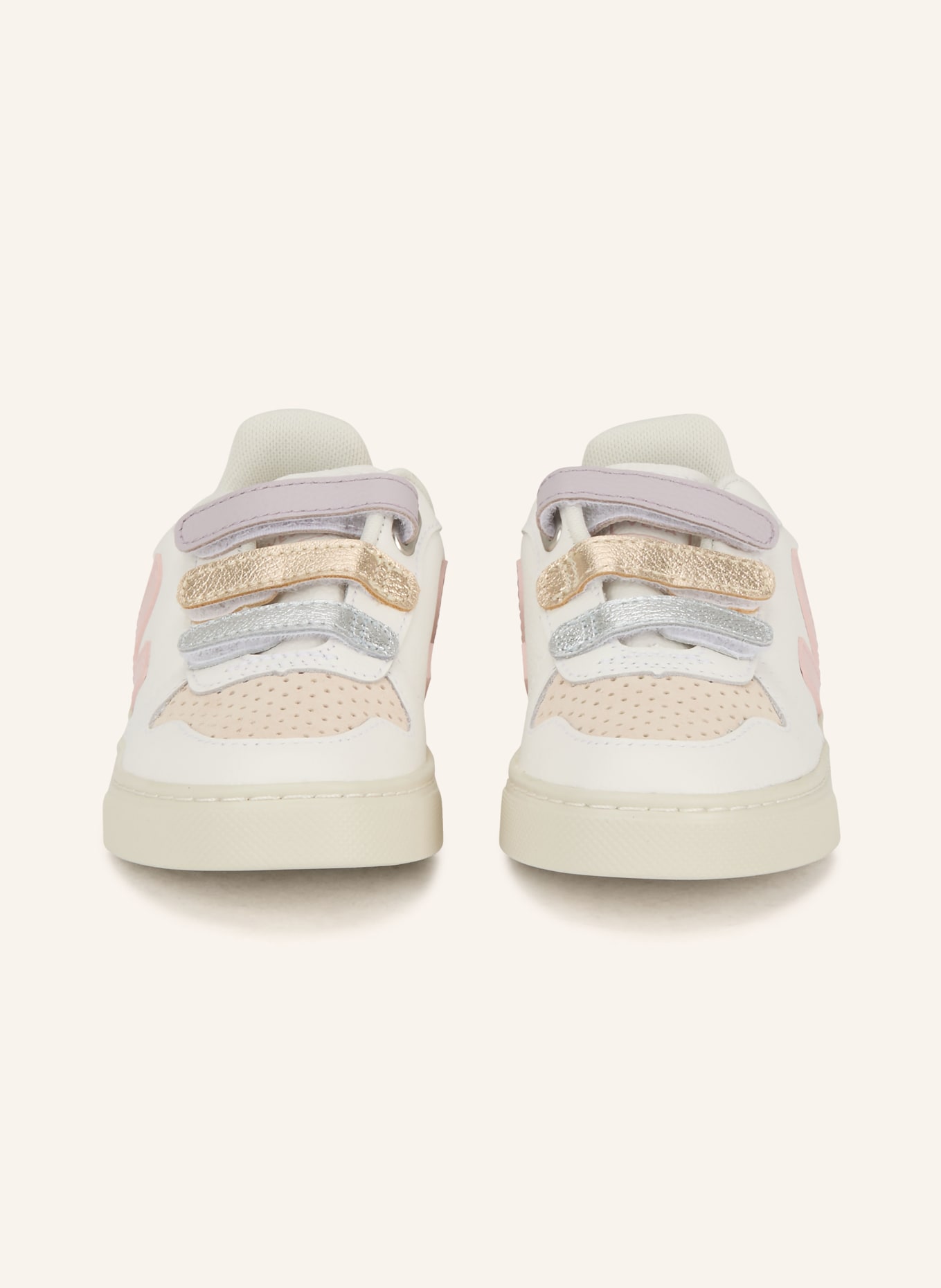 VEJA Sneaker V-10: BIAŁY / BEŻOWY