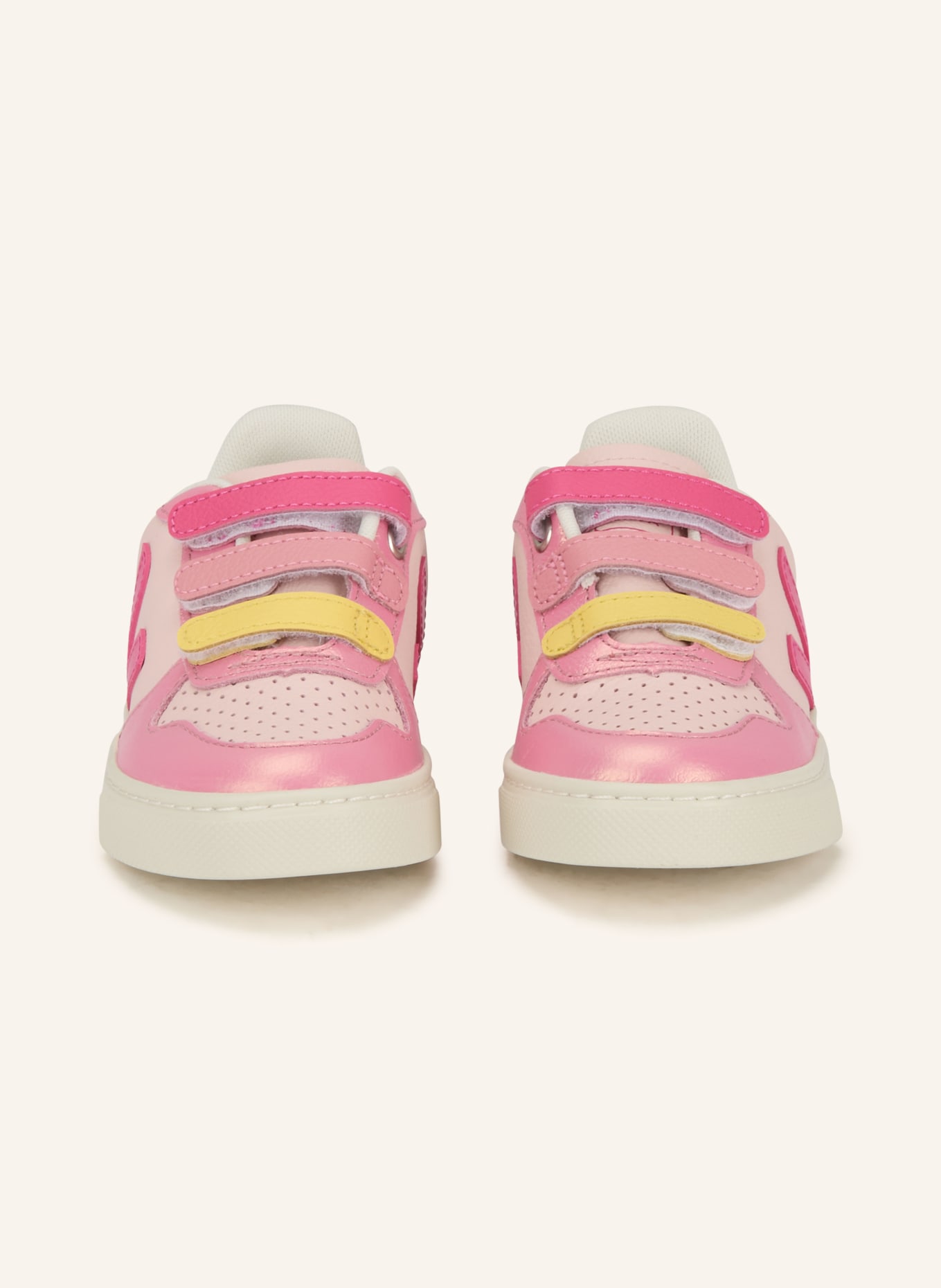 VEJA Sneaker V-10: RÓŻOWY / MOCNORÓŻOWY / ŻÓŁTY