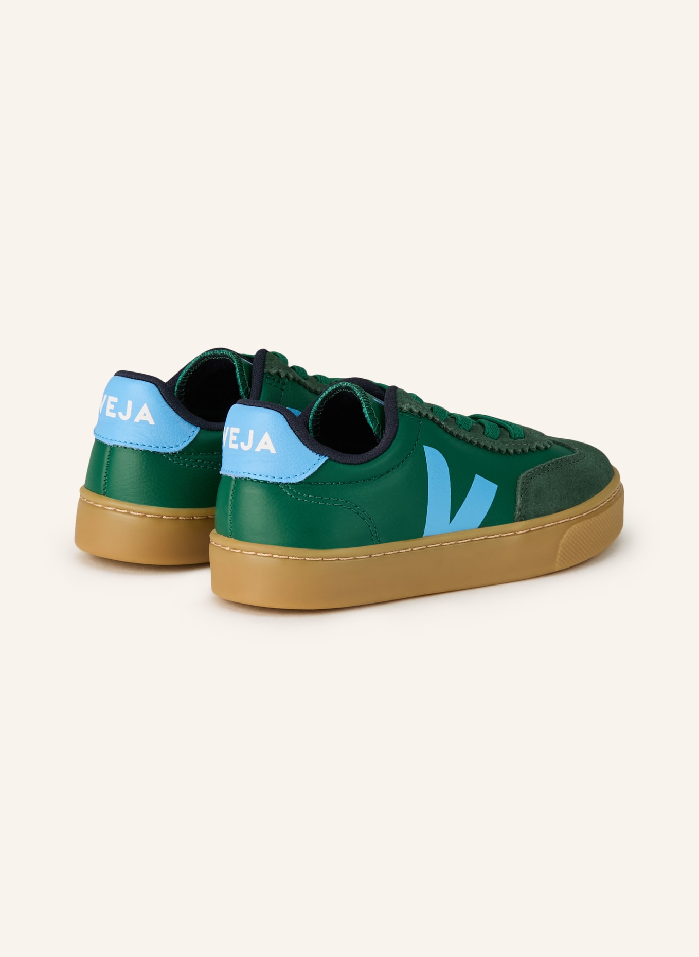 VEJA Sneaker VOLLEY: ZIELONY / JASNONIEBIESKI